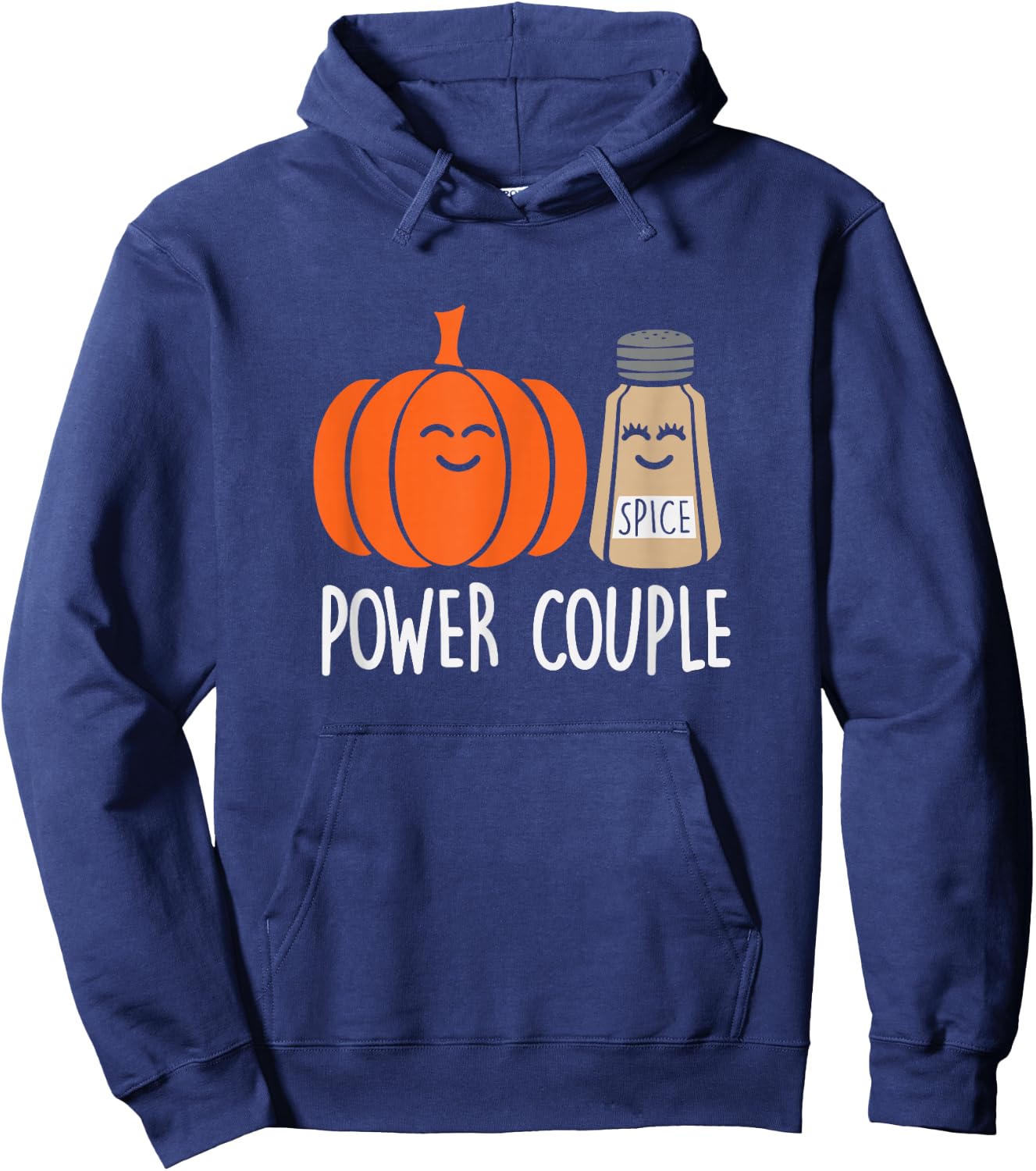 Funny Power Couple Pumpkin Spice Hoodie - Hoodie | Navy