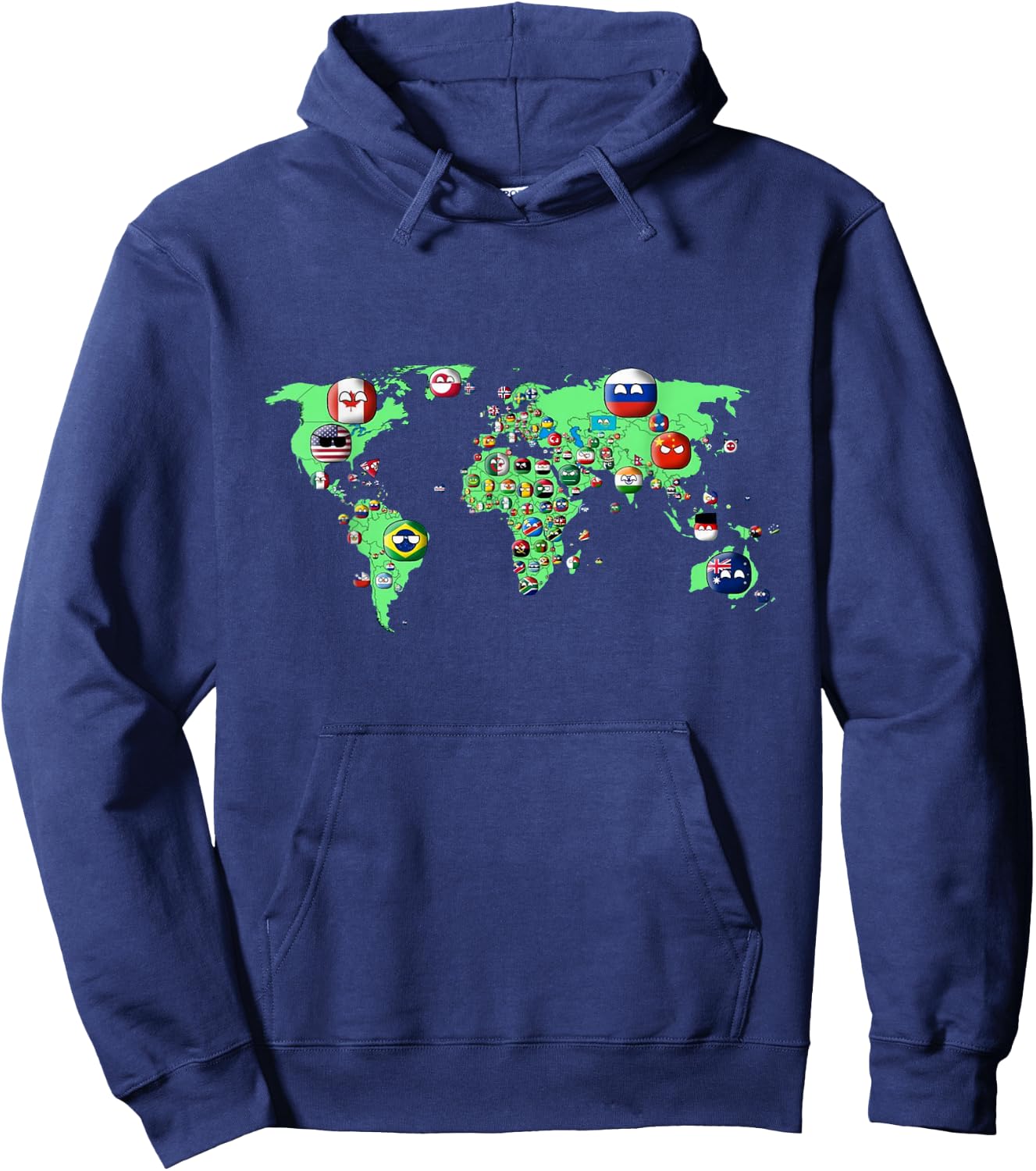 Countryballs world map Hoodie - Hoodie | Navy