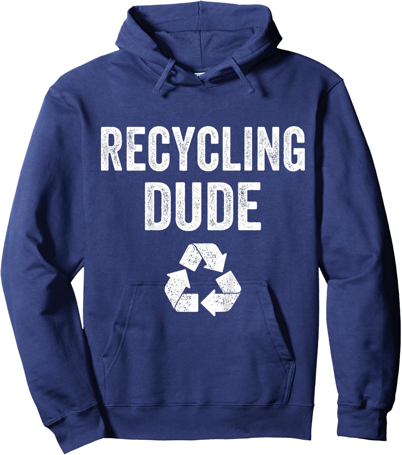 Kids Recycling Dude Boys Earth Day Toddler Recycle Logo Vintage Hoodie - Hoodie | Navy