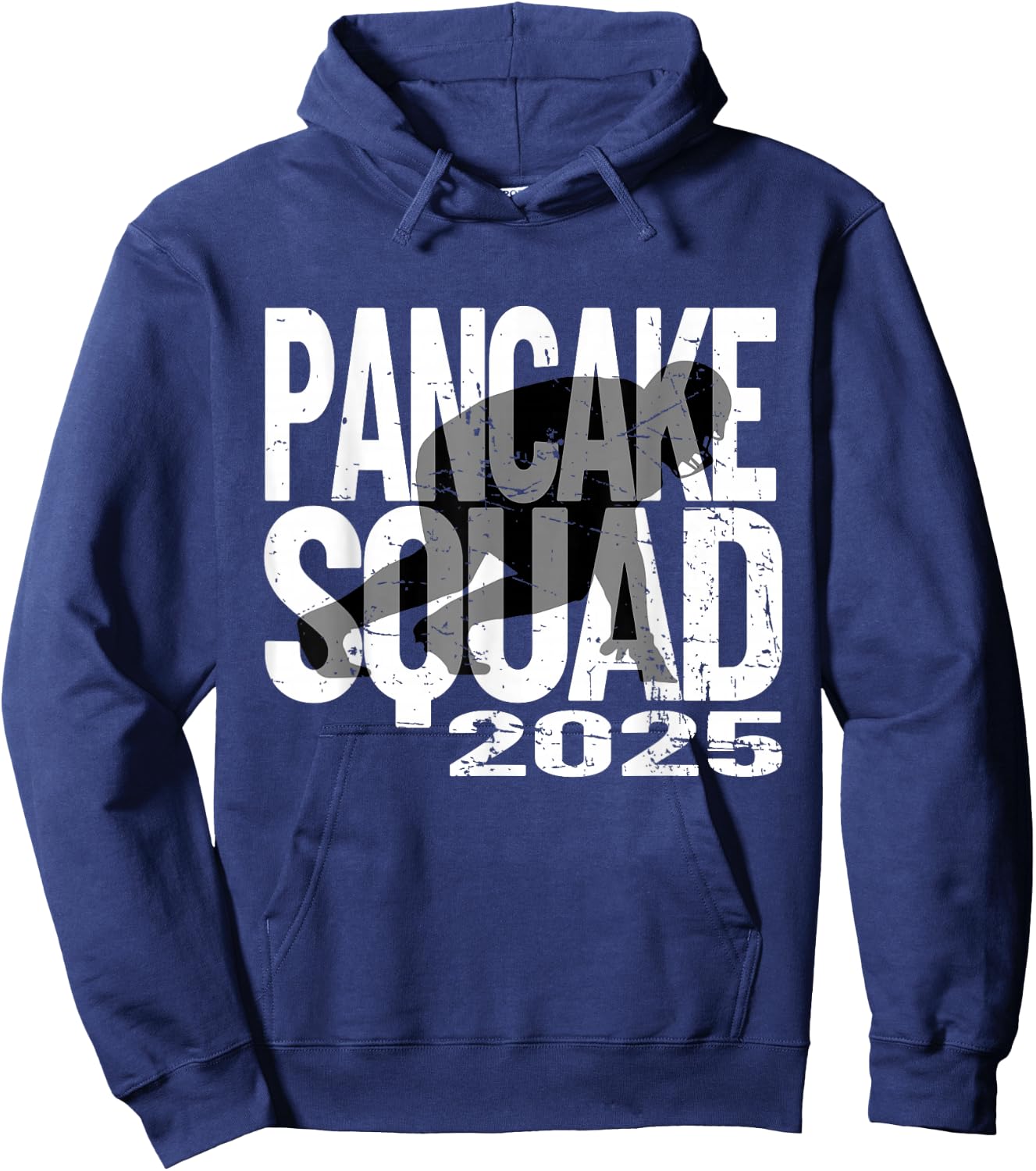 Vintage Football Player Lineman Pancake Squad 2025 Hoodie - Hoodie | Navy