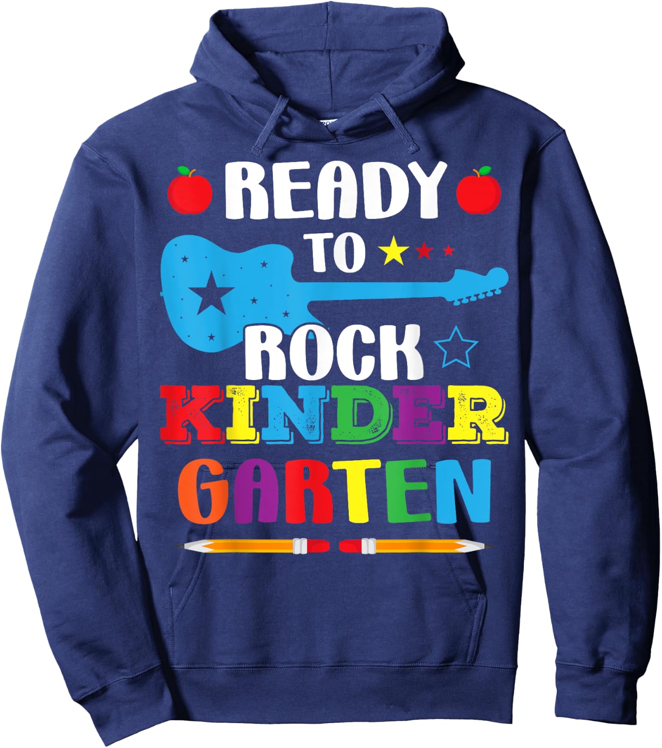 Ready To Rock Kindergarten Back To School Preschool Boy Girl Hoodie - Hoodie | Navy
