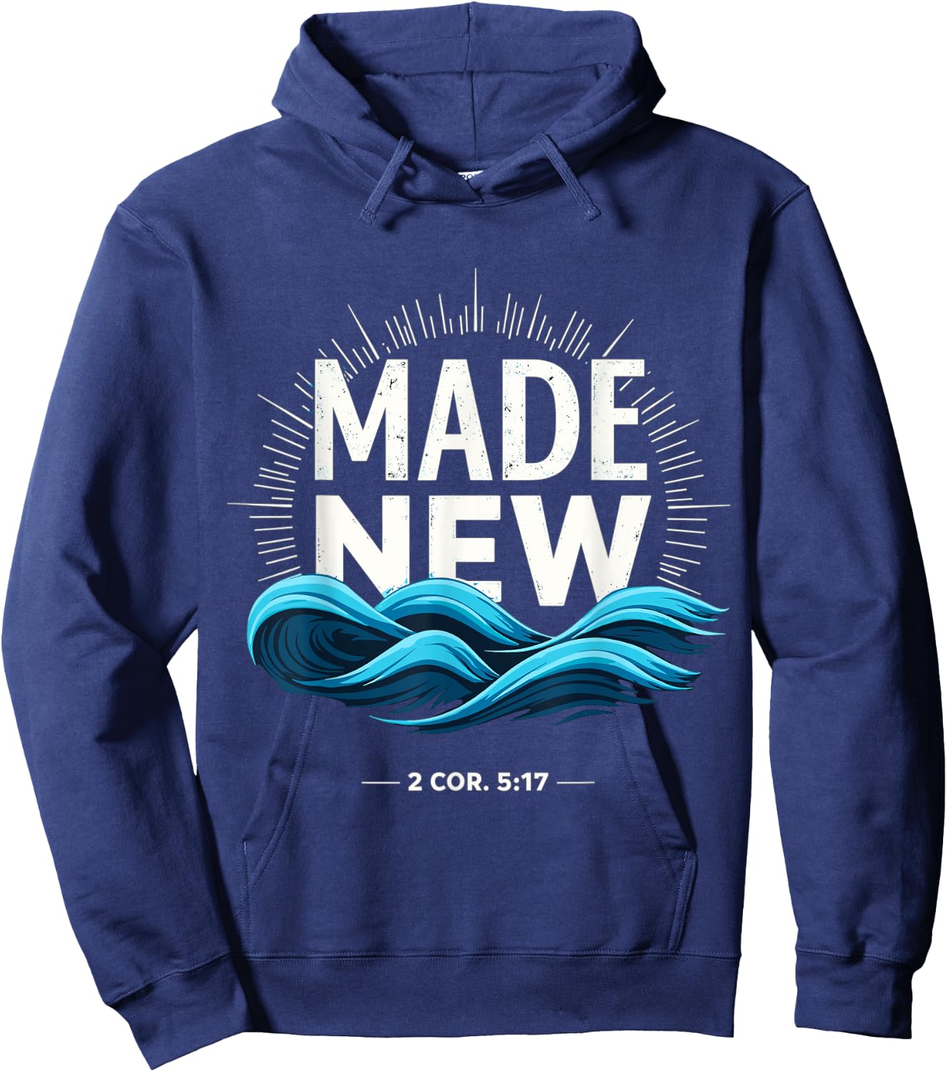 Made New Baptized Baptism Hoodie - Hoodie | Navy