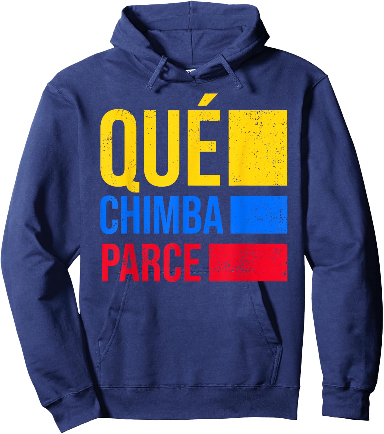 Qué Chimba Parce Colombia Flag Retro Vintage Colombian Slang Hoodie - Hoodie | Navy