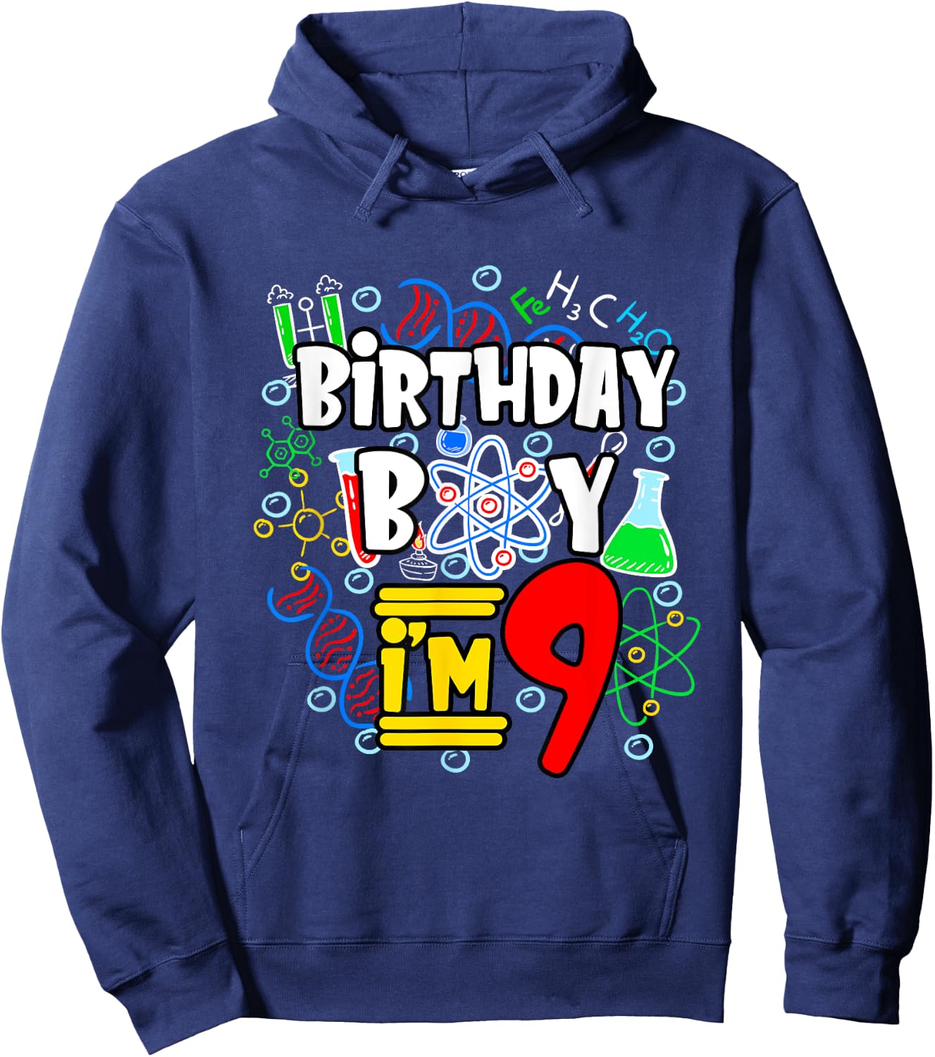Kids Birthday Boy I'm 9 Years Old Gifts Toddler 9th Birthday Hoodie - Hoodie | Navy