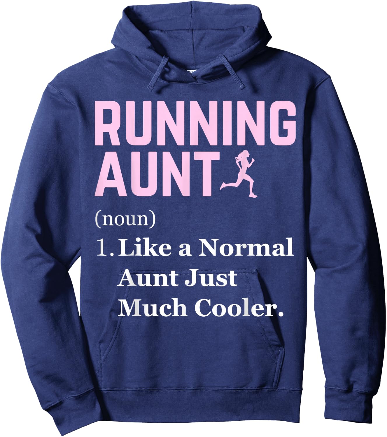 Running Aunt Definition Funny Runner Jogging Aunt Hoodie - Hoodie | Navy