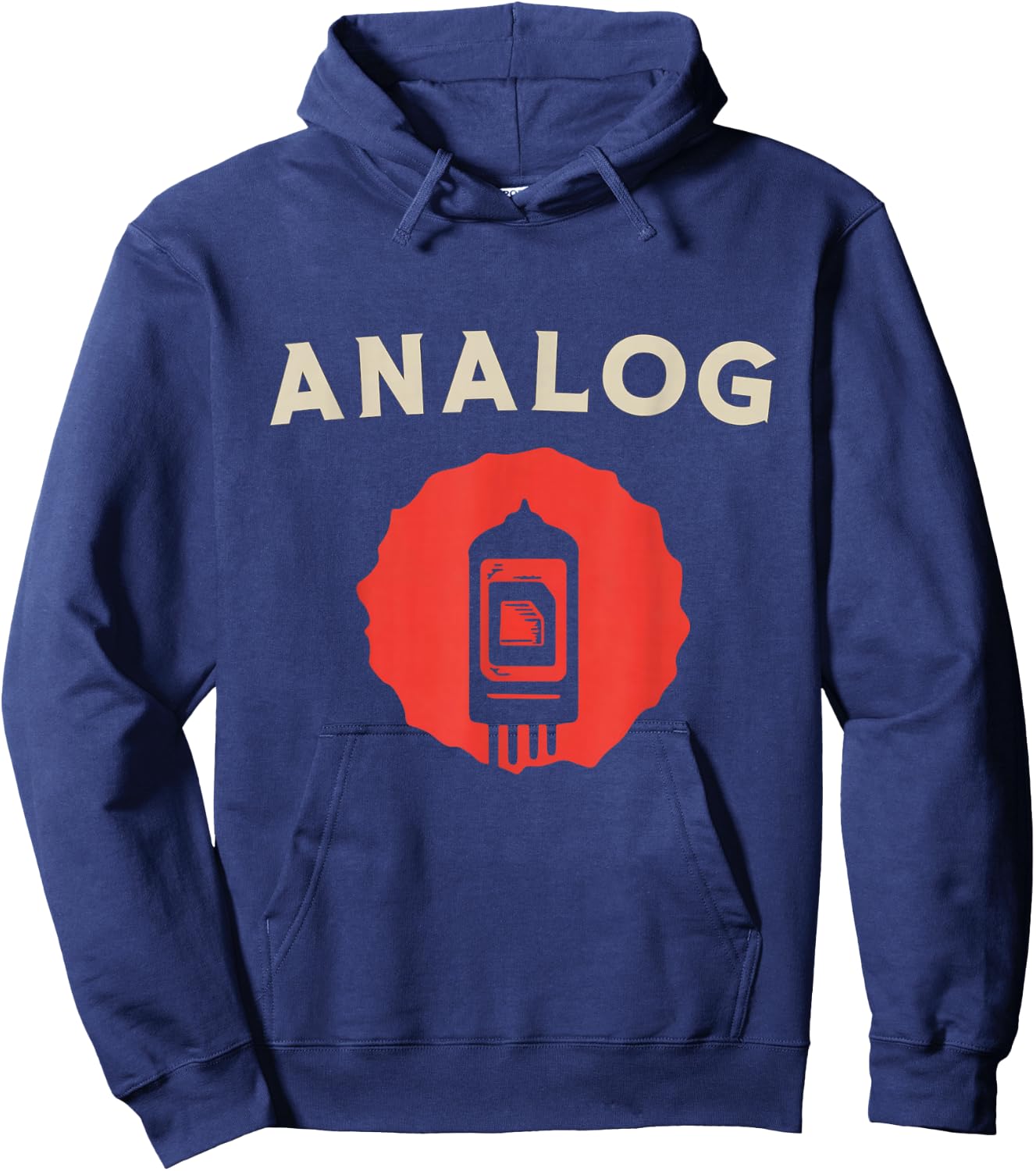 Vintage Vacuum Tube Analog Retro Amplifier Valve Amp Music Hoodie - Hoodie | Navy
