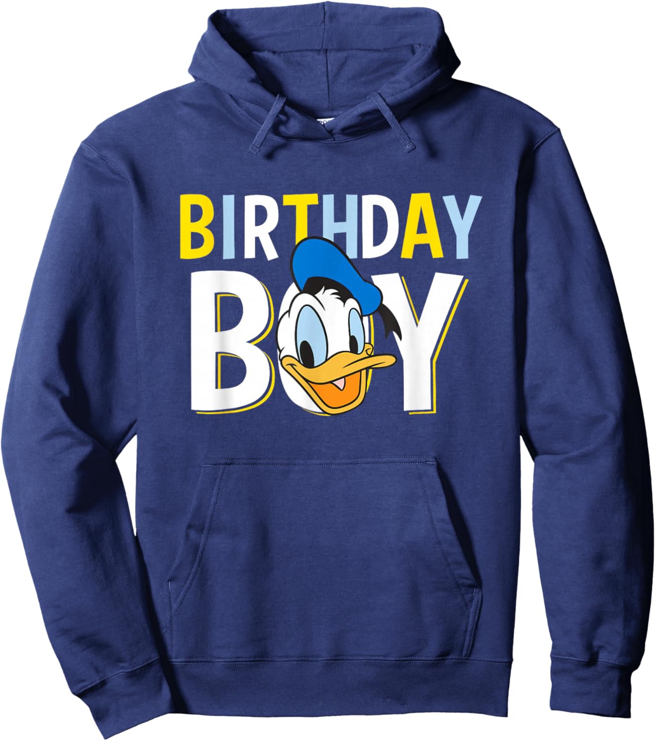 Disney Mickey And Friends Birthday Boy Vintage Donald Duck Hoodie - Hoodie | Navy