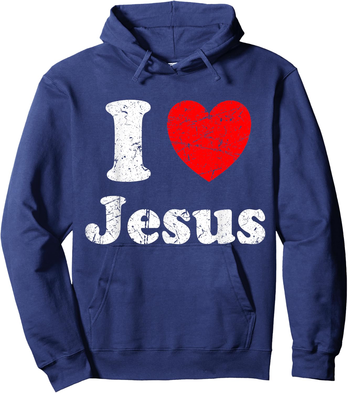 I Love Jesus Graphic Hoodie - Hoodie | Navy