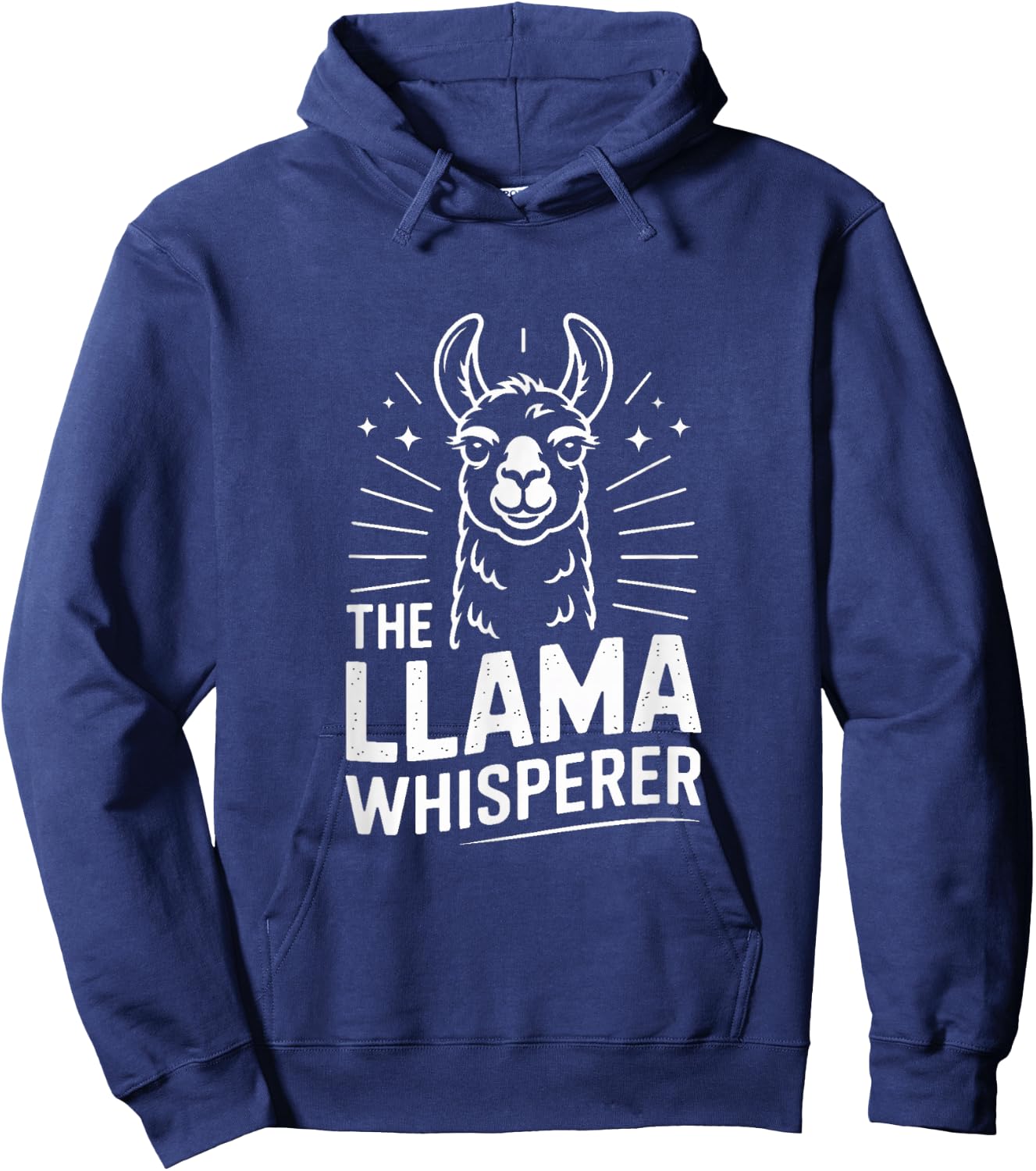 The Llama Whisperer Funny Llama Lover Humor Hoodie - Hoodie | Navy