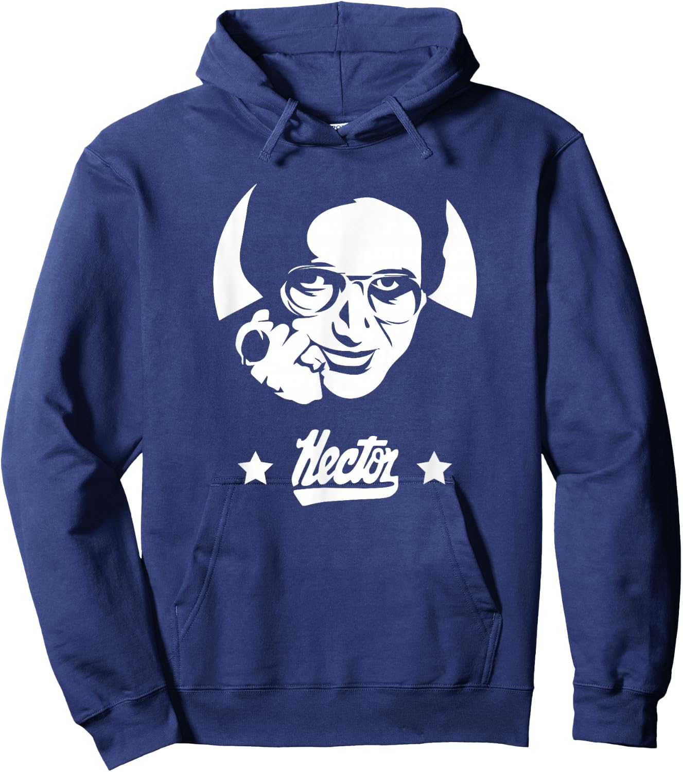 SalsaMe Hector Lavoe El Cantante de Los Cantantes -Adults Black Cotton Polyester Short Sleeve Classic Fit Hoodie - Hoodie | Navy