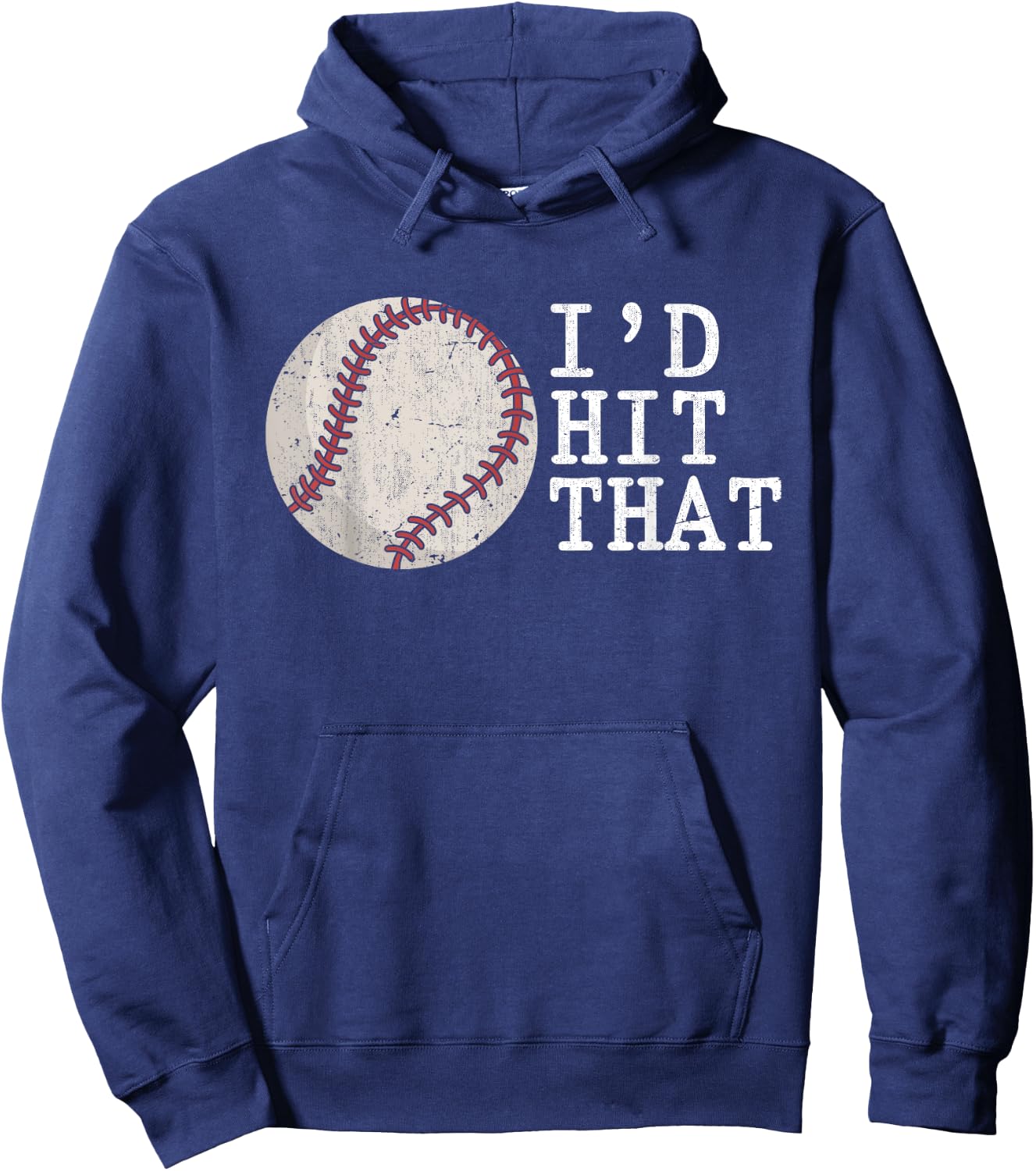 Funny Baseball Player American Sport Id Hit That Baseball Hoodie - Hoodie | Navy