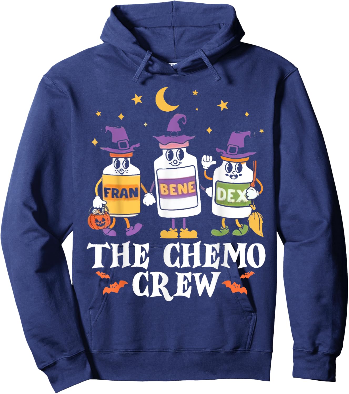 Oncology Nurse Halloween, Nurse Squad Chemo Spooky Nurse Icu Hoodie - Hoodie | Navy
