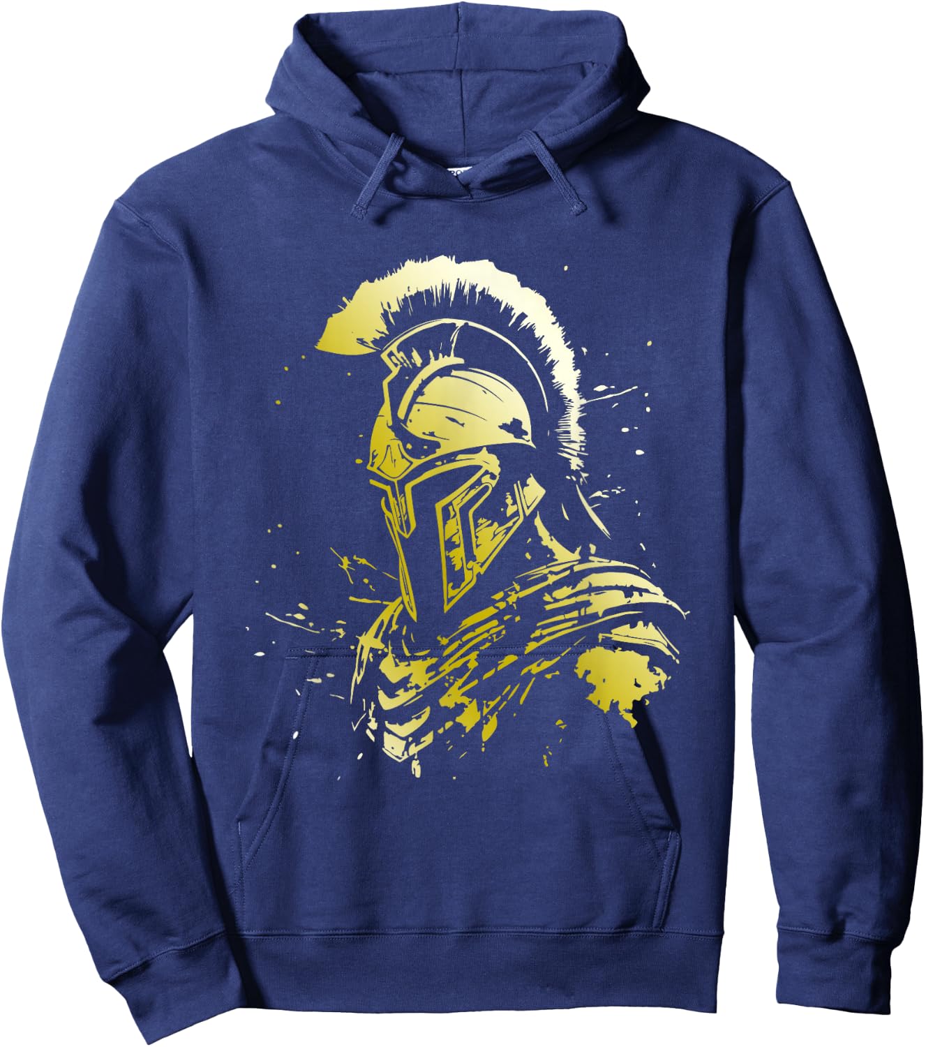 Ancient Golden Spartan Helmet Gym Gladiator Sparta Hoodie - Hoodie | Navy