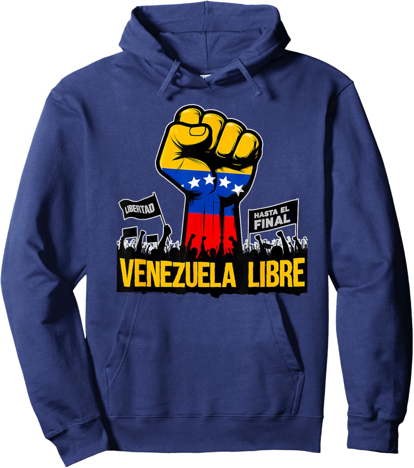 2025 Venezuela Libre Bandera de Venezuela Venezolano Hoodie - Hoodie | Navy