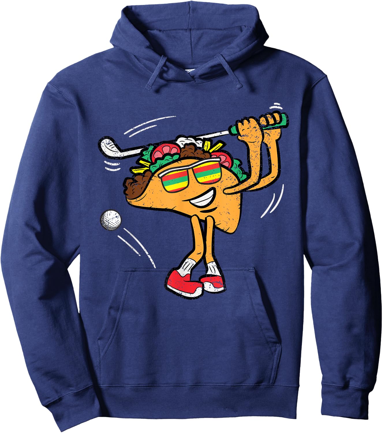 Taco Golf Player Cinco De Mayo Mexican Golfer Food Fiesta Hoodie - Hoodie | Navy