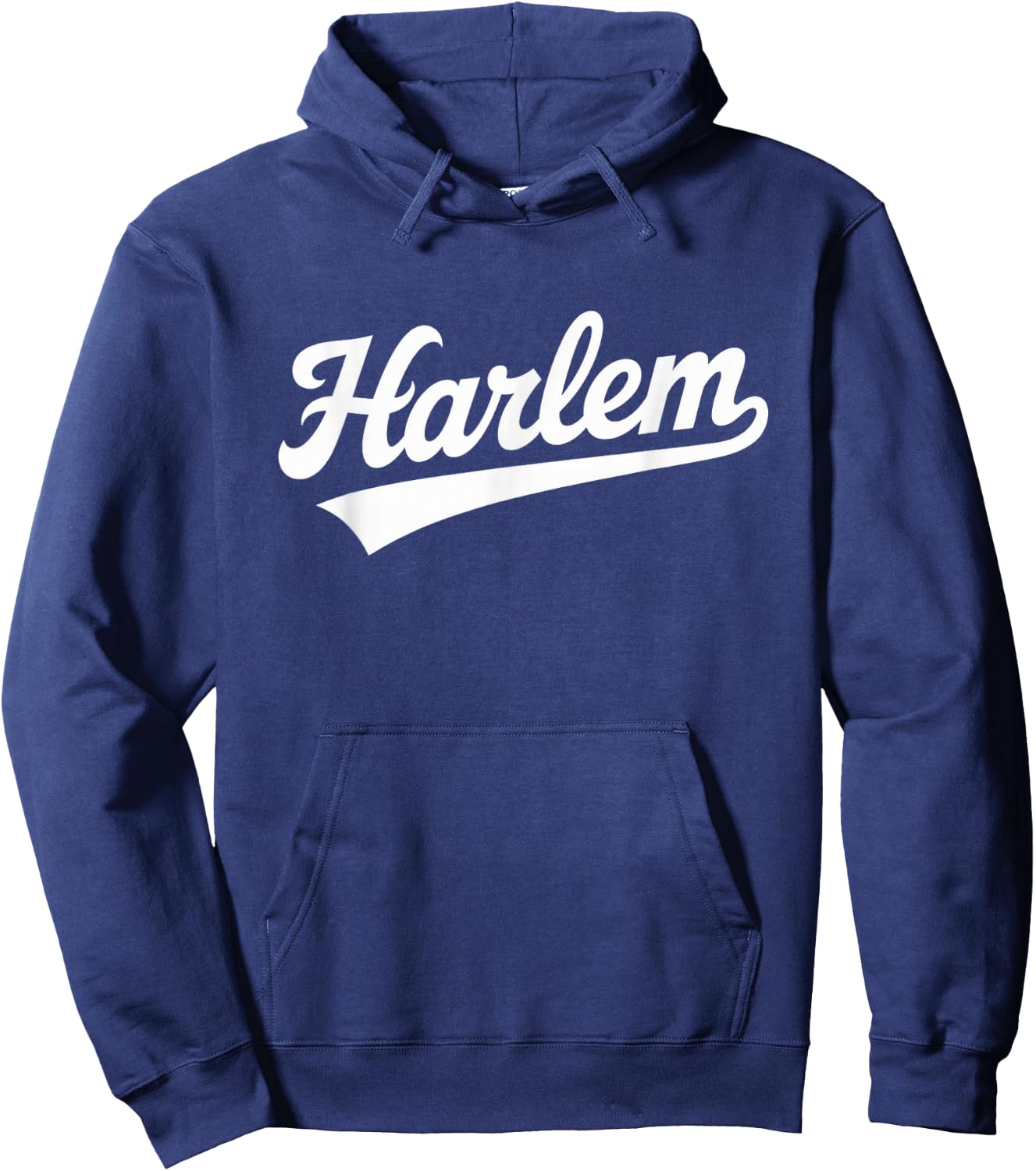 Harlem New York City Classic Script Font Design Hoodie - Hoodie | Navy