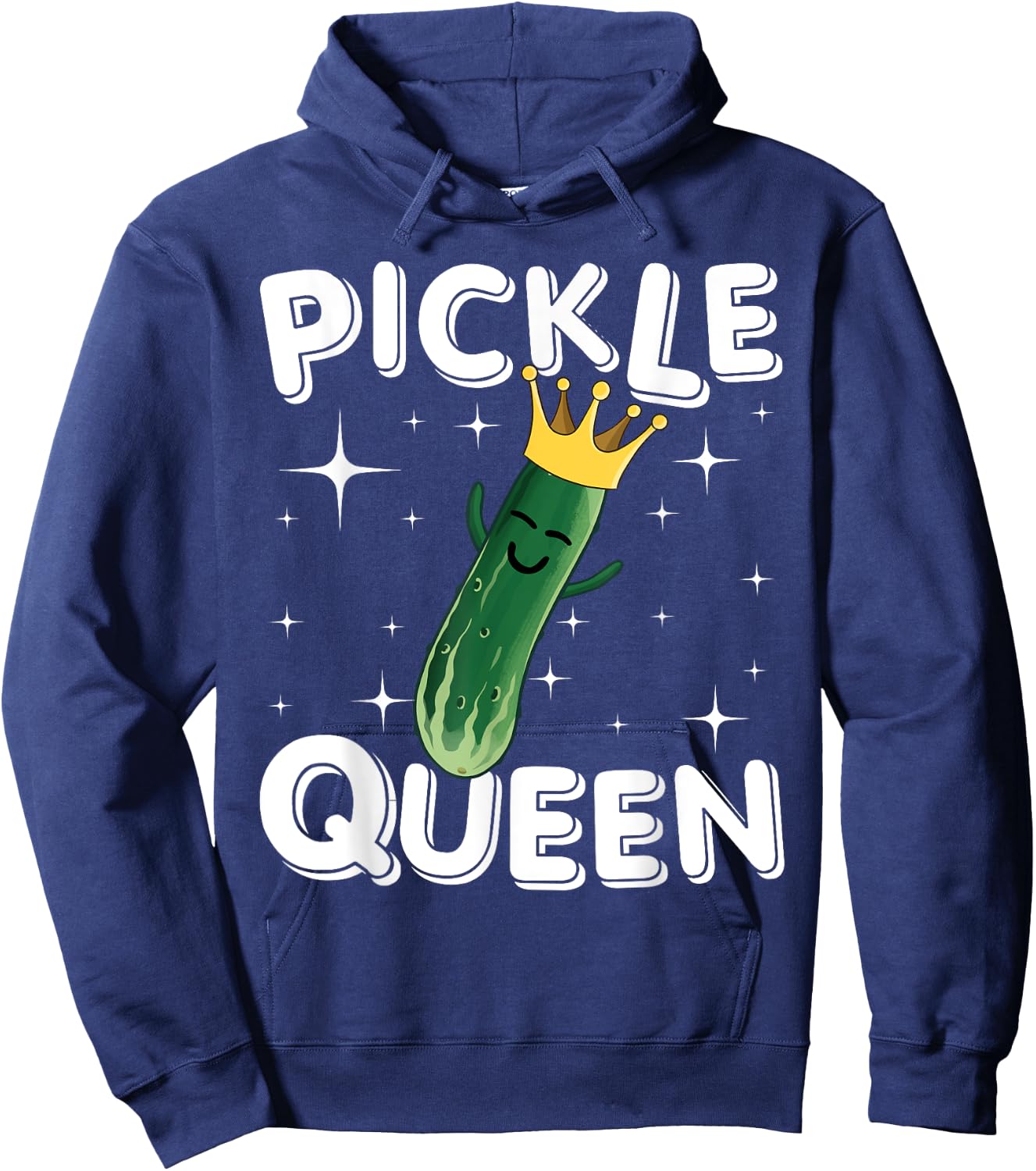 Funny Pickle Art Girls Cucumber Vegan Pickle Lover Hoodie - Hoodie | Navy