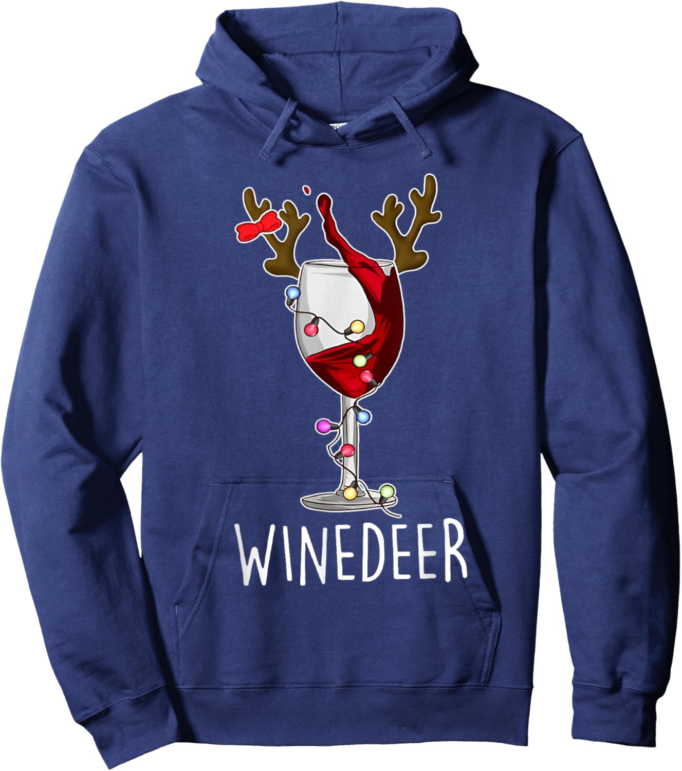 Reinbeer Winedeer Beer Wine Reindeer Christmas Xmas Couples Hoodie - Hoodie | Navy