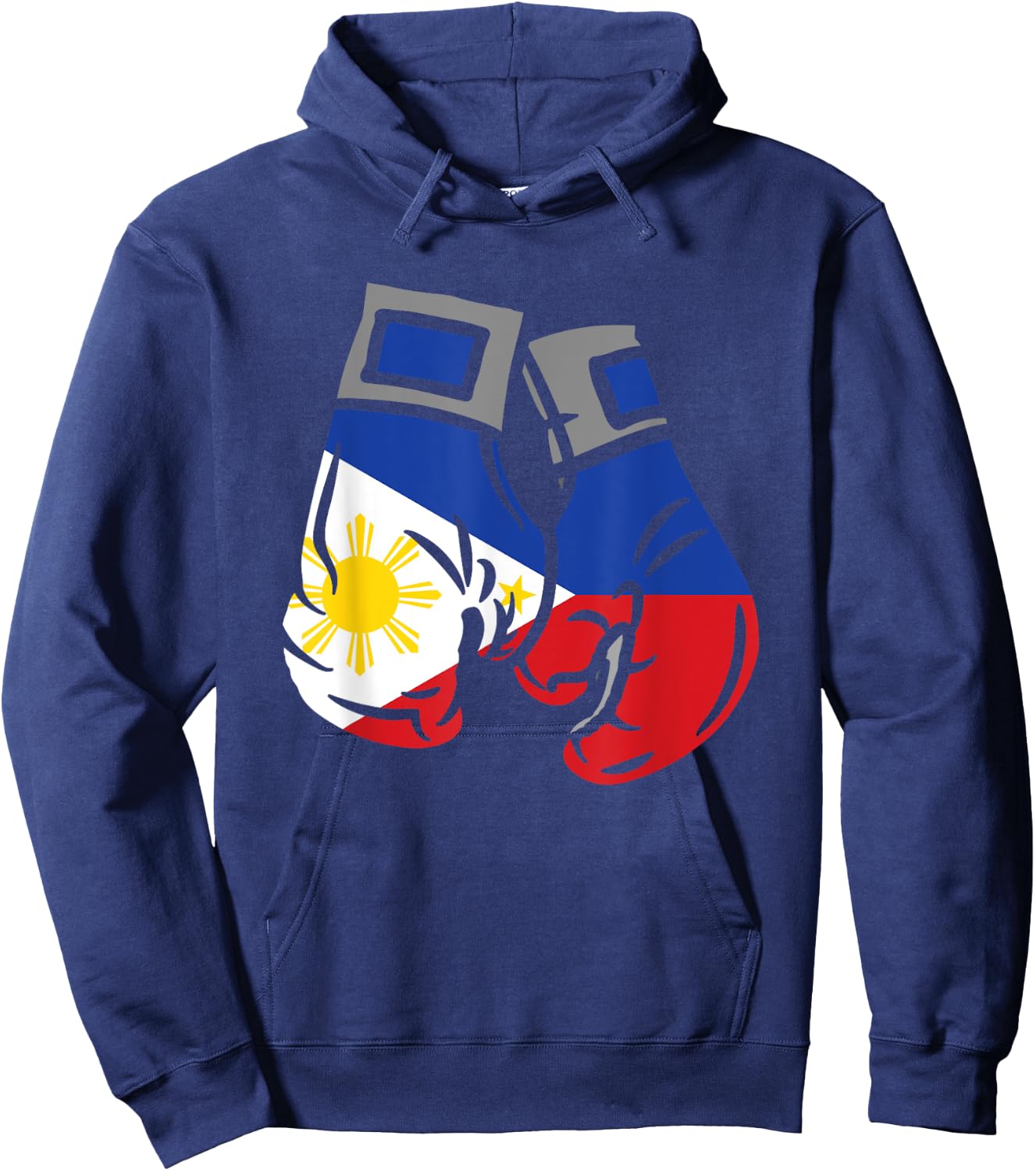 Boxing Glove With The Flag Of Philippines Hoodie - Hoodie | Navy