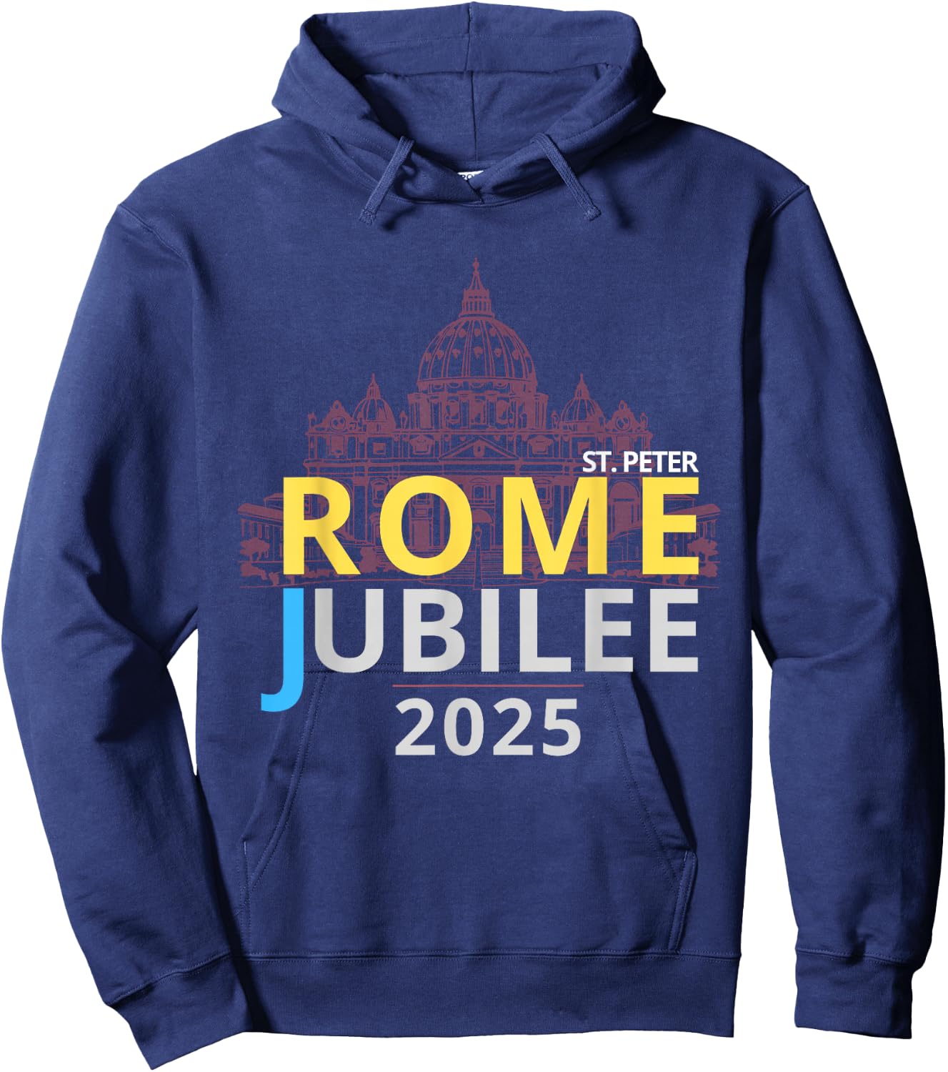 Rome Jubilee 2025 - St. Peter's Square Hoodie - Hoodie | Navy
