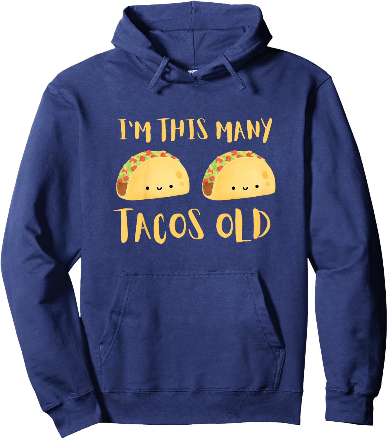 Kids I'm This Many Tacos Old - 2nd Birthday 2 Years Old Bday Hoodie - Hoodie | Navy