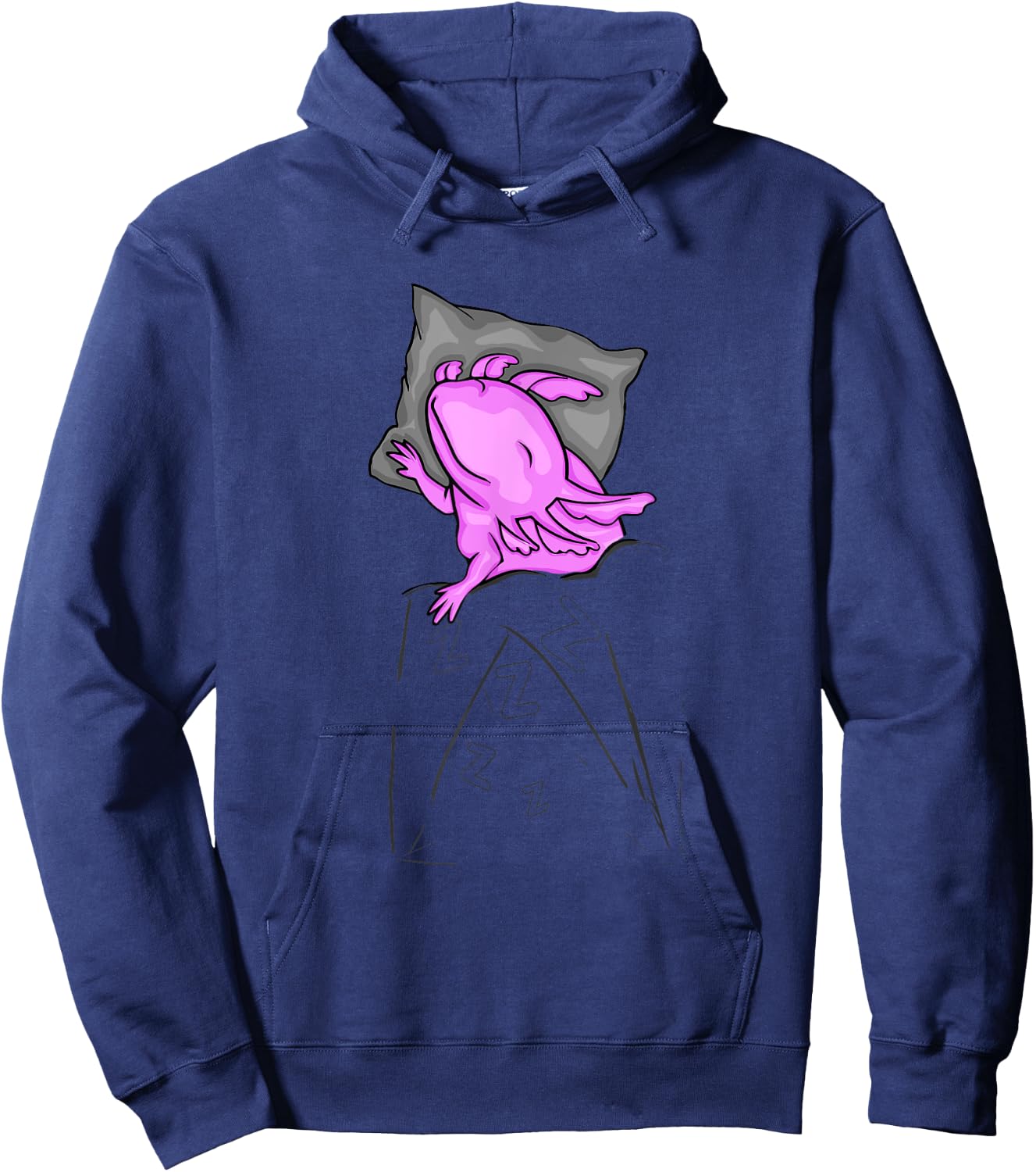 Cute Sleeping Axolotl Lover Kids Underwater Axolotl Hoodie - Hoodie | Navy