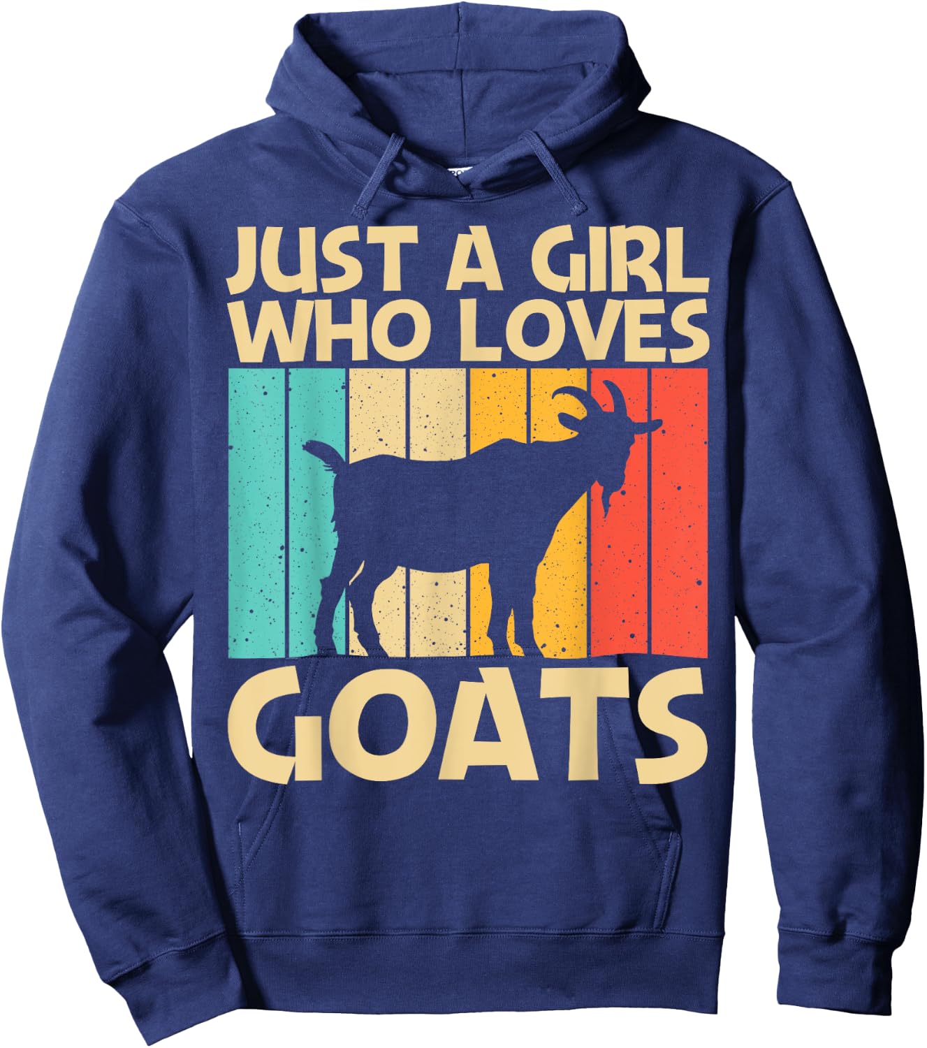 Cool Goat Design For Girls Women Goat Farmer Farming Lovers Hoodie - Hoodie | Navy