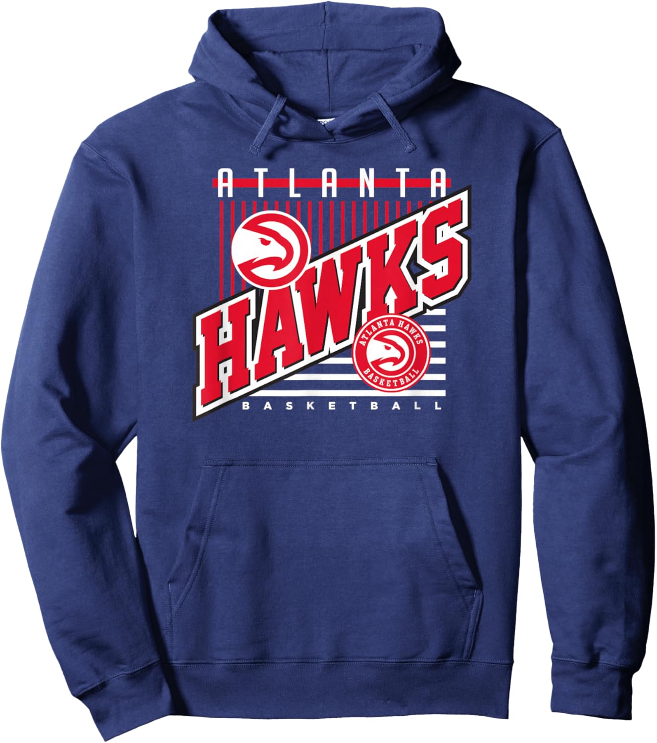 Atlanta Hawks NBA Rise Above - Men's Black Small Short Sleeve Classic Letter Print Hoodie - Hoodie | Navy