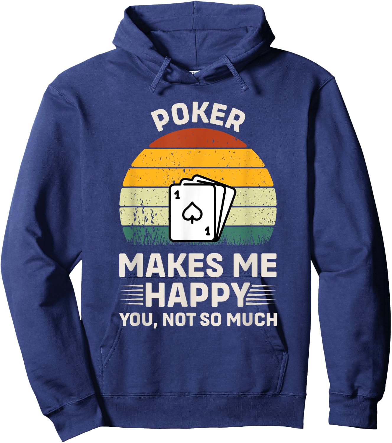 Funny Poker Card Player Casino Gambler Poker Hoodie - Hoodie | Navy