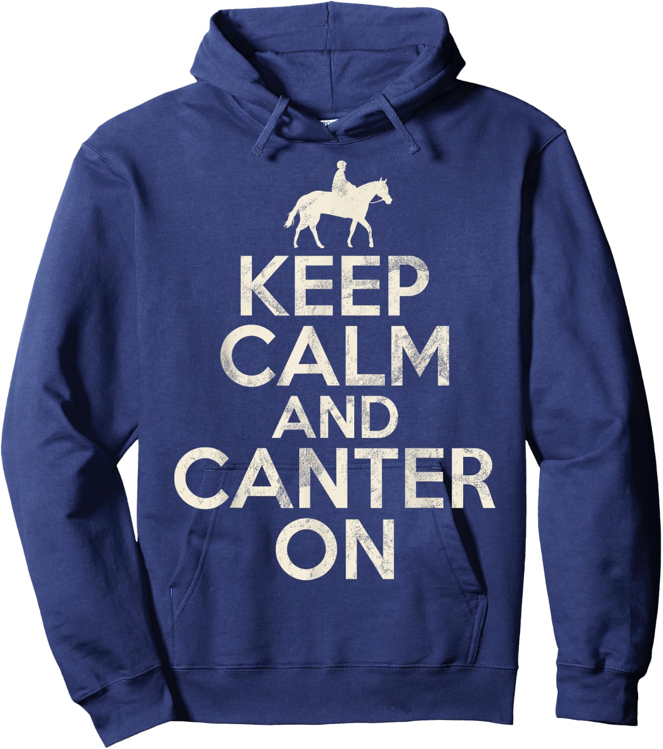 Keep Calm and Canter on Horse Trainer Hoodie - Hoodie | Navy