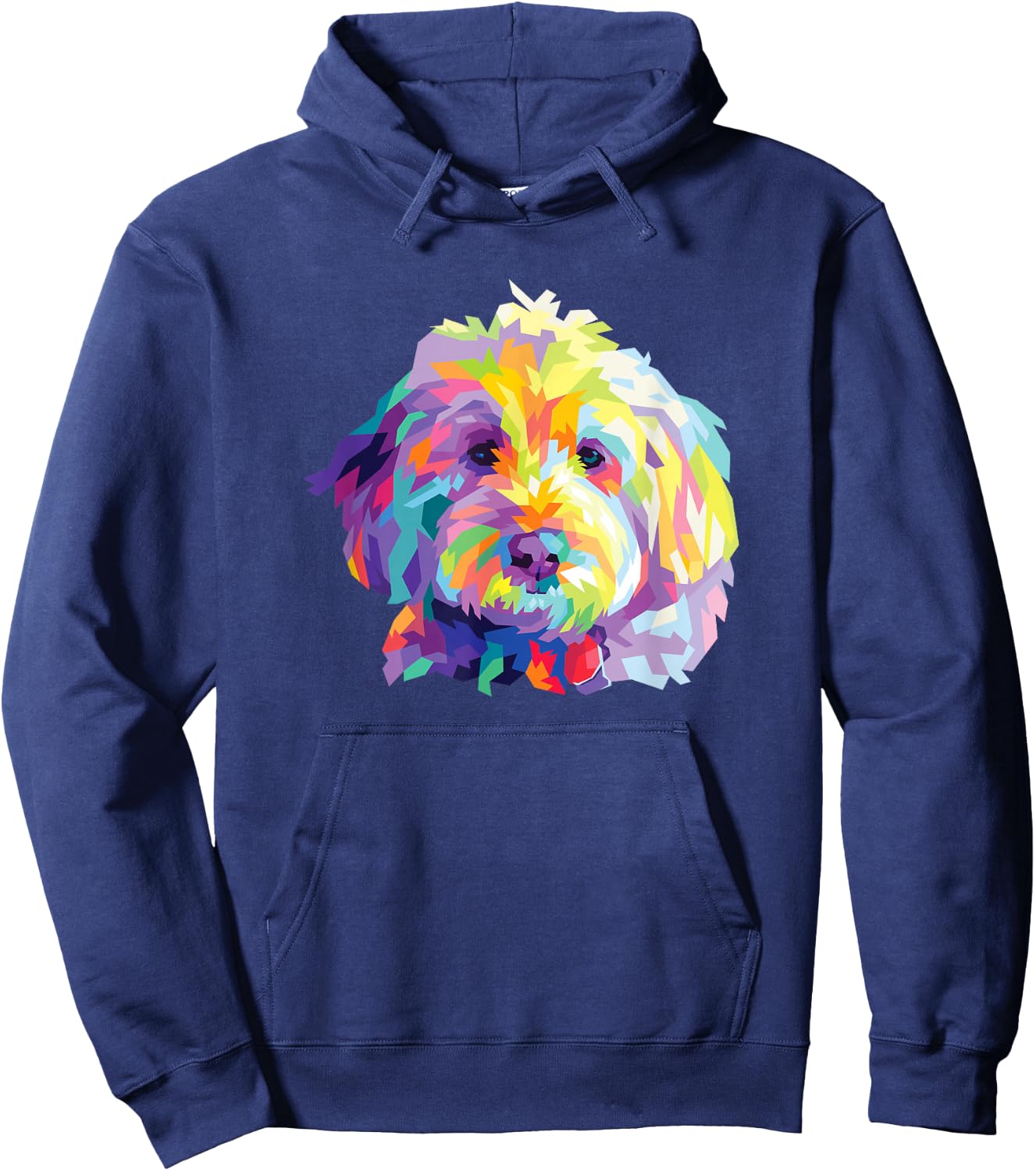 Colorful Dog Goldendoodle Gift Labradoodle Pet Bernedoodle Small Hoodie - Hoodie | Navy