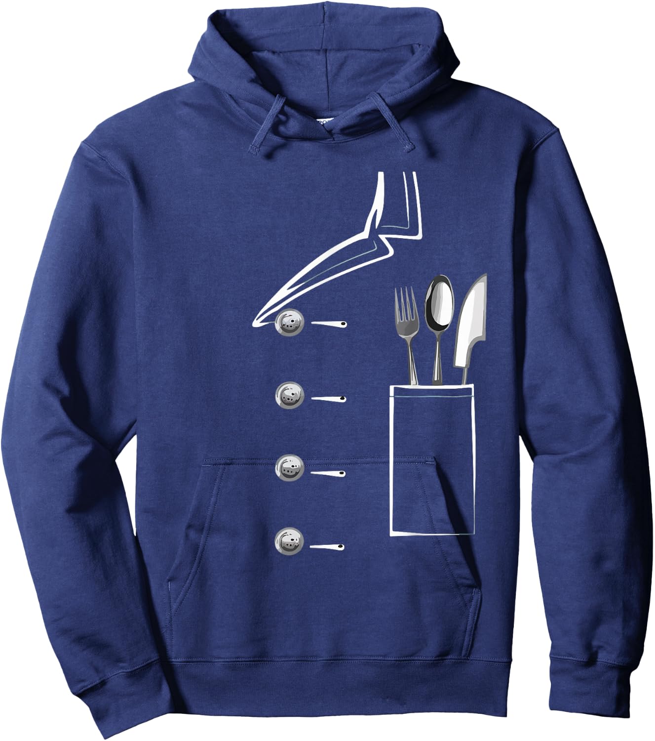 Chef Jacket Uniform Cooking Cook Funny Chef Culinary Kitchen Hoodie - Hoodie | Navy