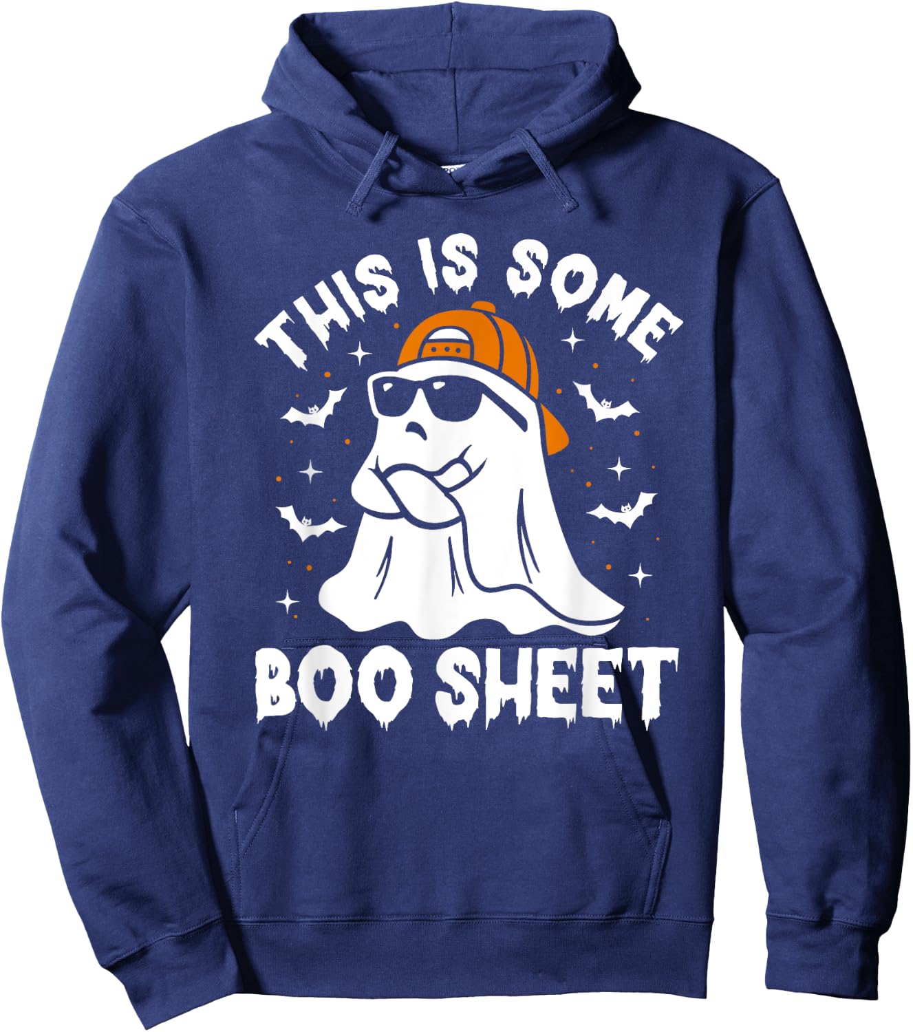 This Is Some Boo Sheet Women Funny Ghost Halloween Hoodie - Hoodie | Navy