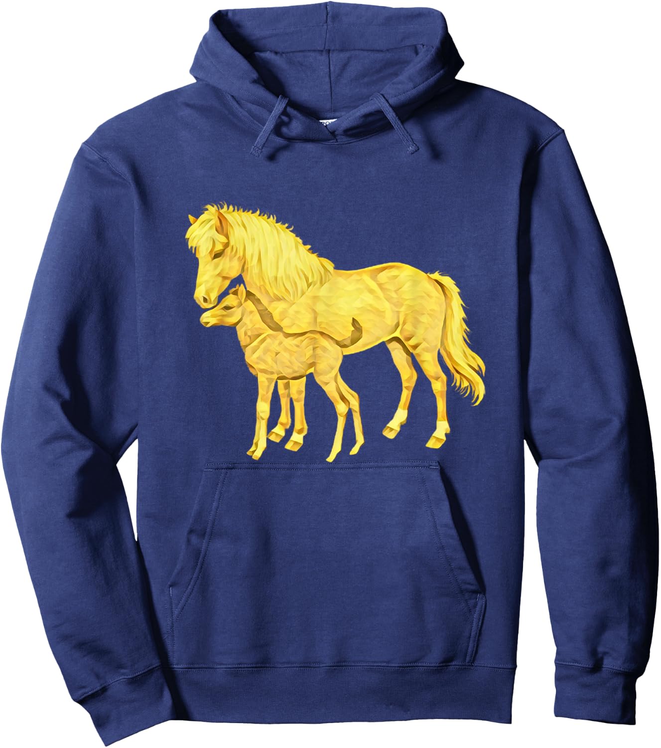 Horses Motif Horse Elegant Mane Animals colorful Horses Hoodie - Hoodie | Navy