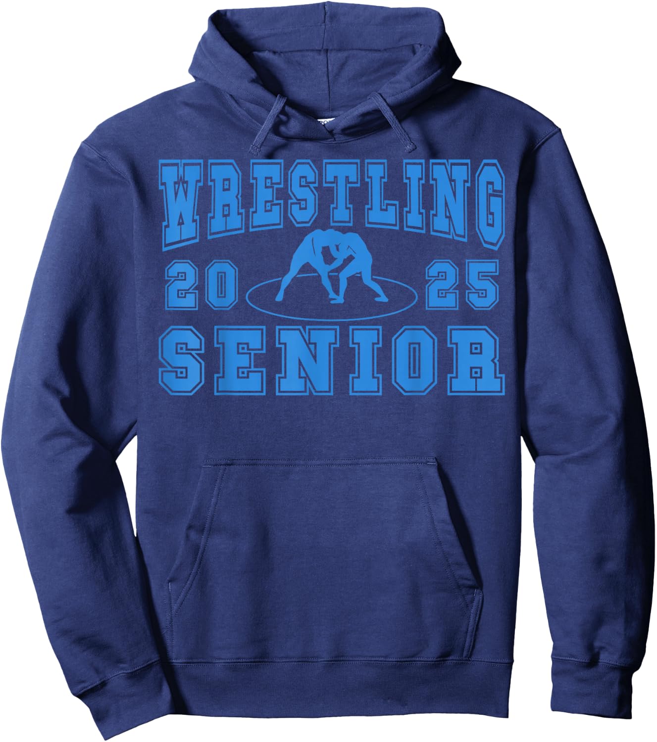 Wrestling Senior Night Wrestling Senior 2025 Graduation 44 Hoodie - Hoodie | Navy