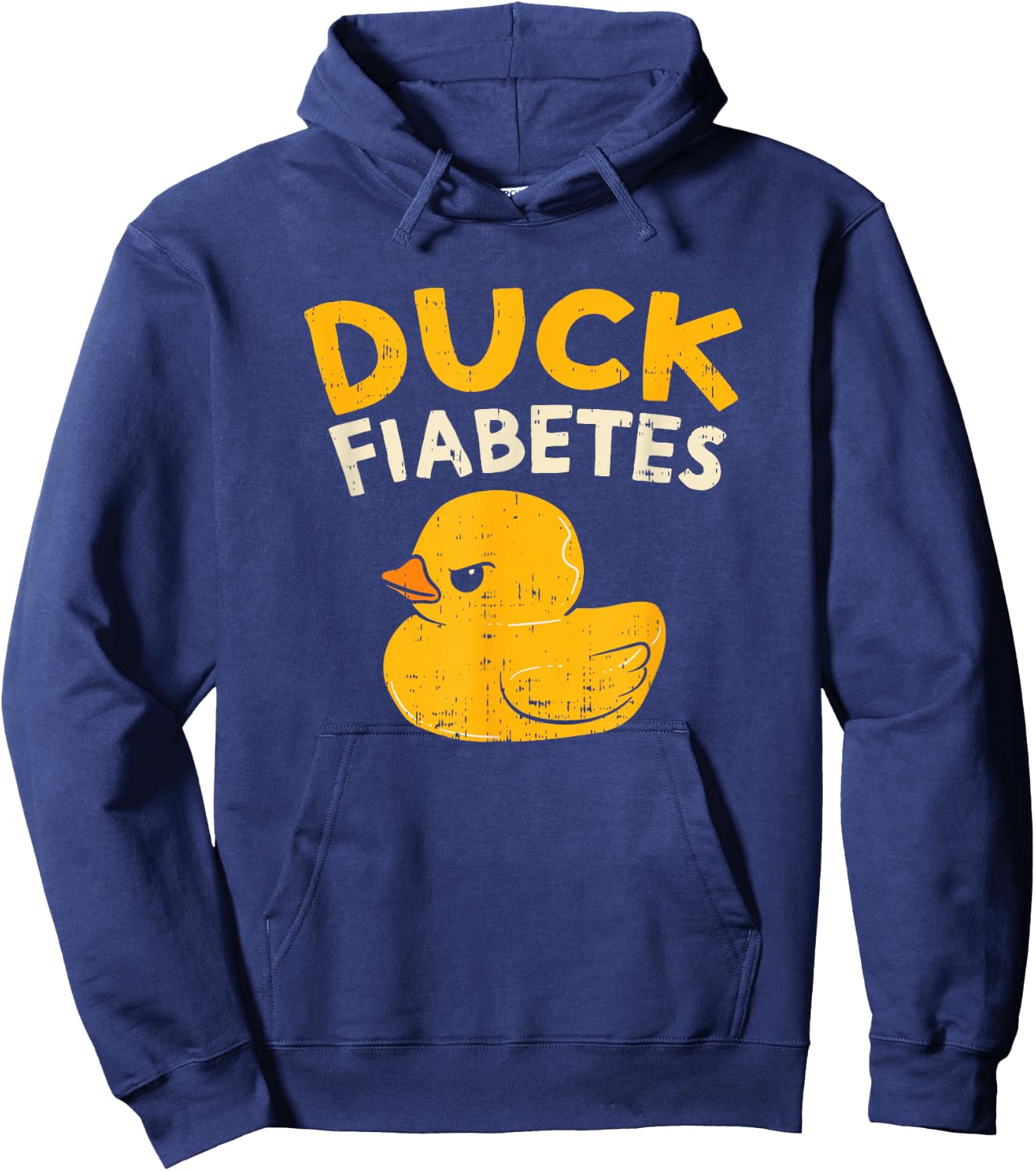 Funny Diabetes Awareness I Duck Fiabetes I Cool Rubber Duck Hoodie - Hoodie | Navy