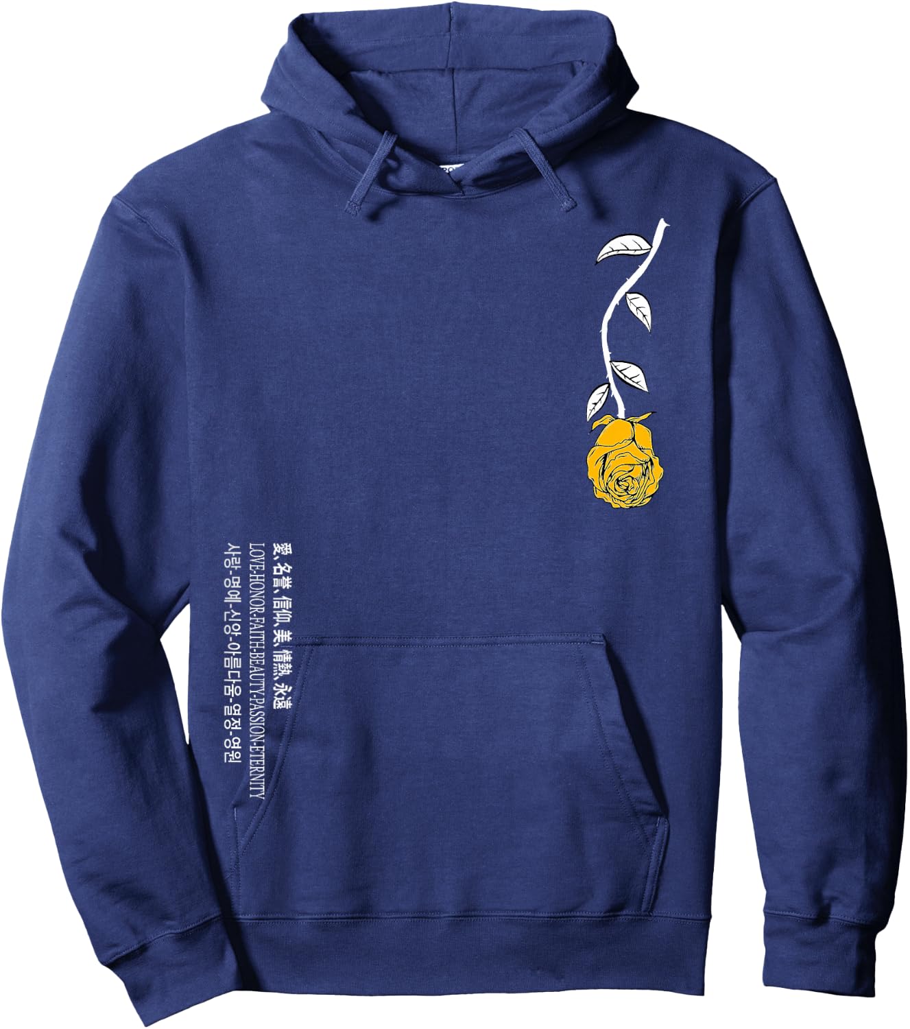 University Varsity-Gold A Rose Is Never Lost In Translation Hoodie - Hoodie | Navy