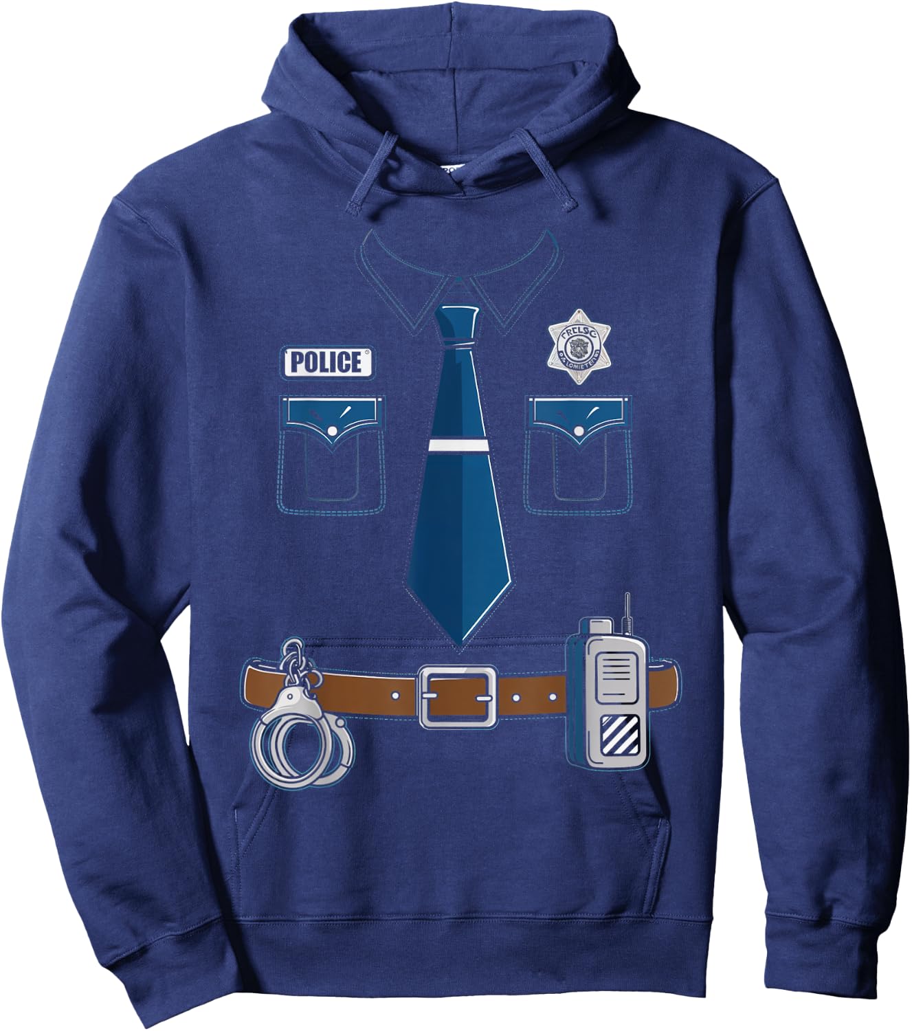 Police Costume Cop Uniform Officer Outfit Halloween Hoodie - Hoodie | Navy