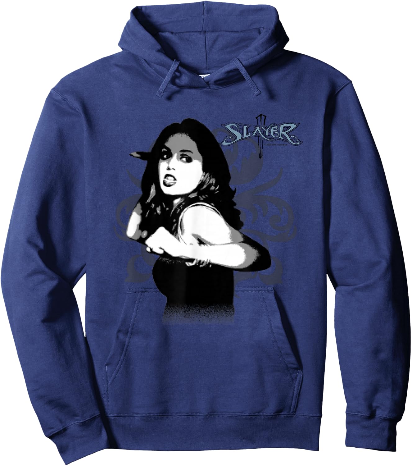Buffy The Vampire Slayer Faith Nouveau Slayer Portrait Hoodie - Hoodie | Navy