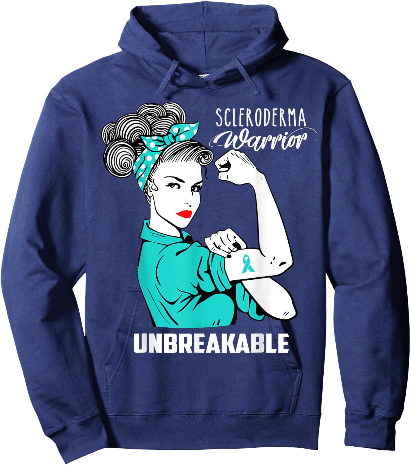Scleroderma Warrior Unbreakable Shirt Awareness Gift Hoodie - Hoodie | Navy