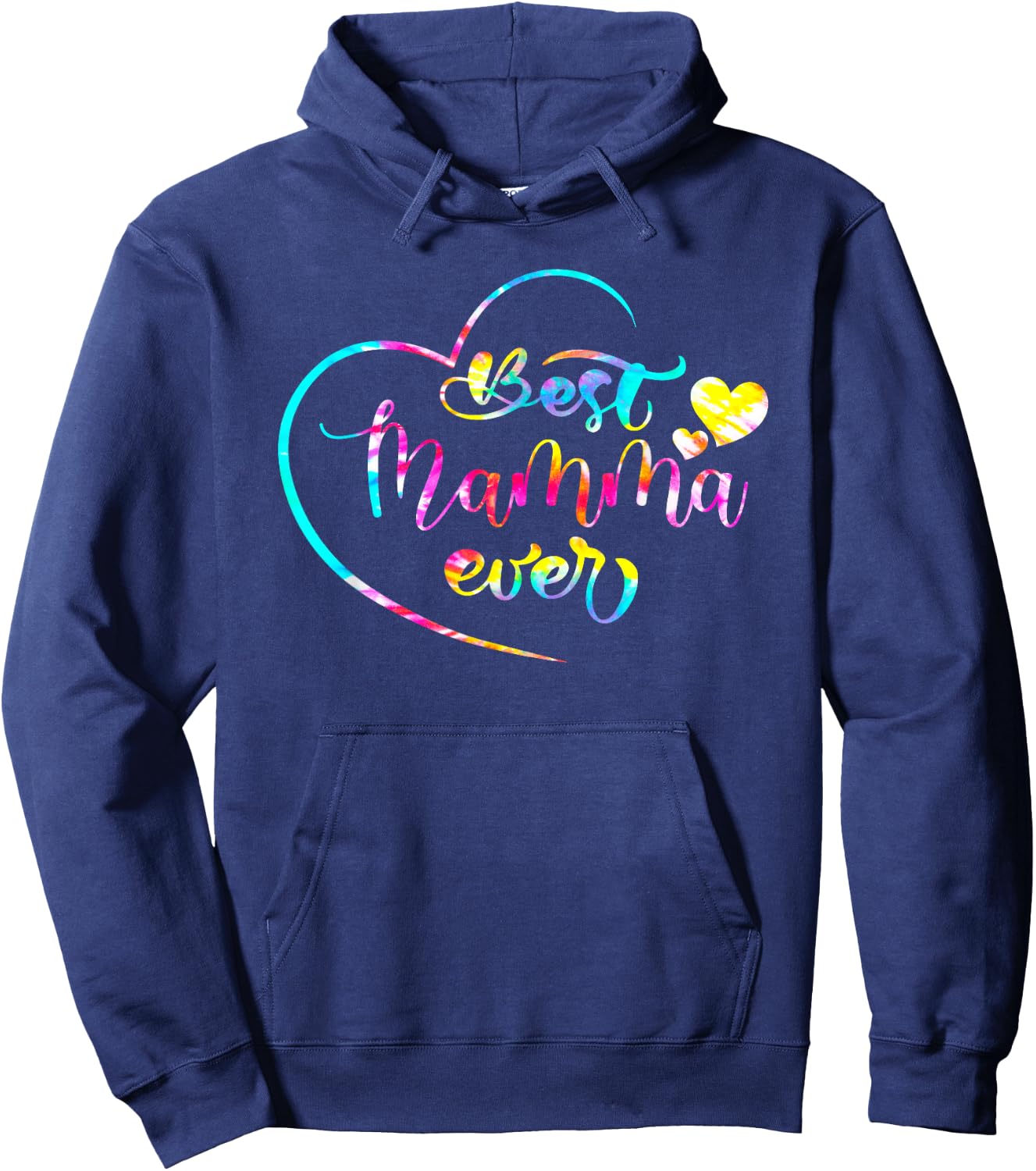 Best Mamma Ever Tie Dye From Daughter Son Mom Kids Mothers Hoodie - Hoodie | Navy