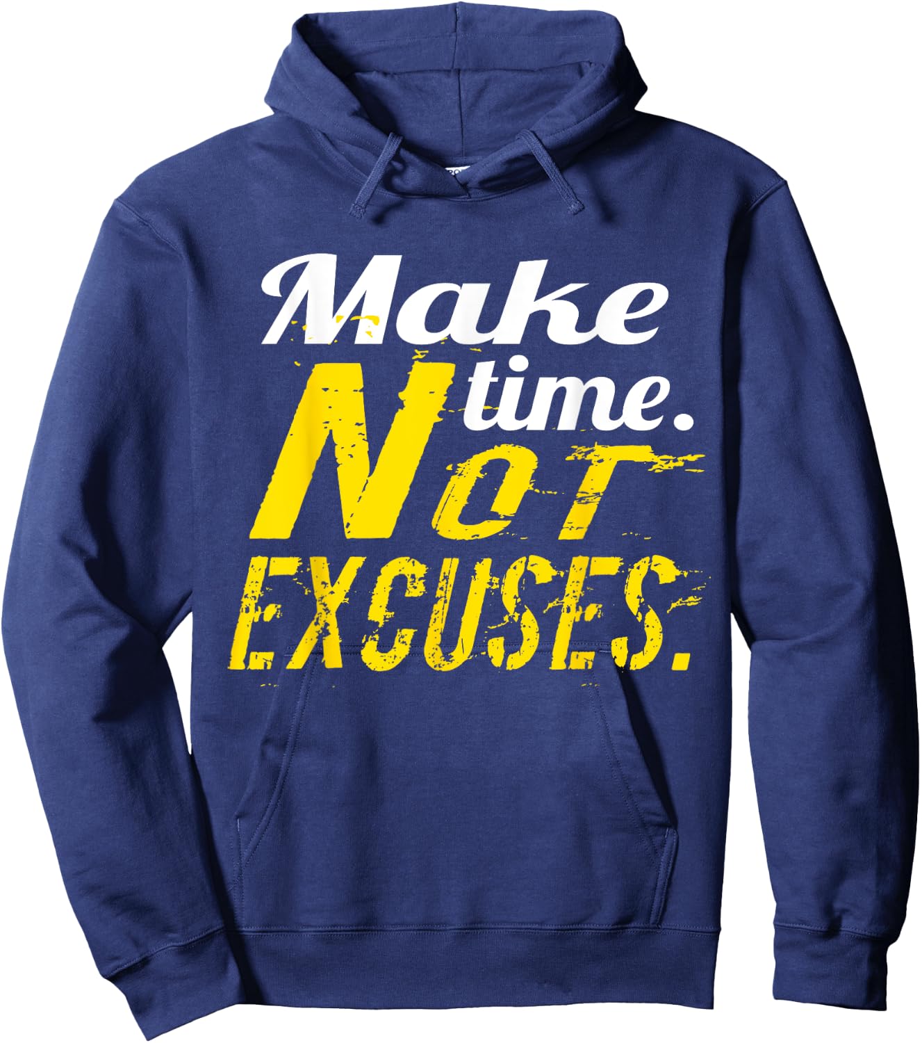 No Excuses gym & fitness workout motivation shirt Hoodie - Hoodie | Navy