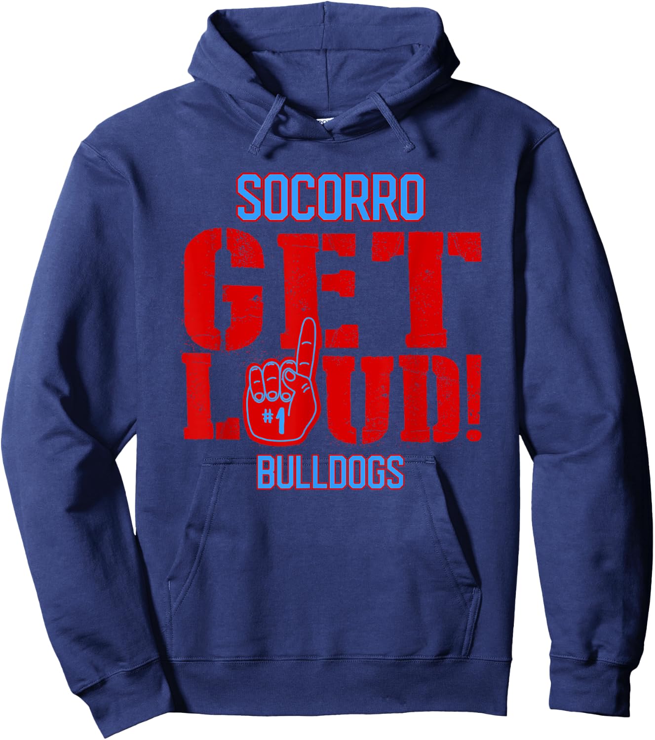 Socorro High School GET LOUD Bulldogs Hoodie - Hoodie | Navy