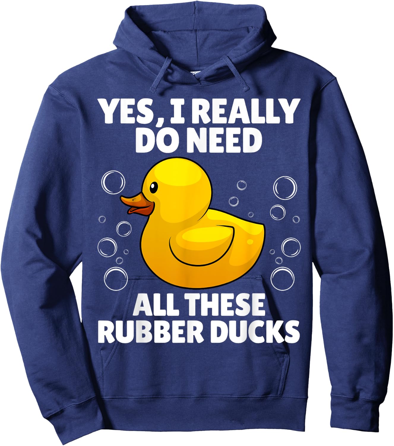 Rubber Duck Art Women Yellow Rubber Ducky Duck Lover Hoodie - Hoodie | Navy