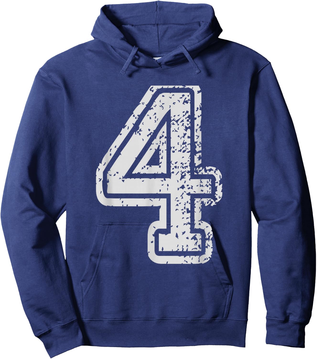 Team Jersey Uniforms Number 4 Four School Sports Birthdays Hoodie - Hoodie | Navy