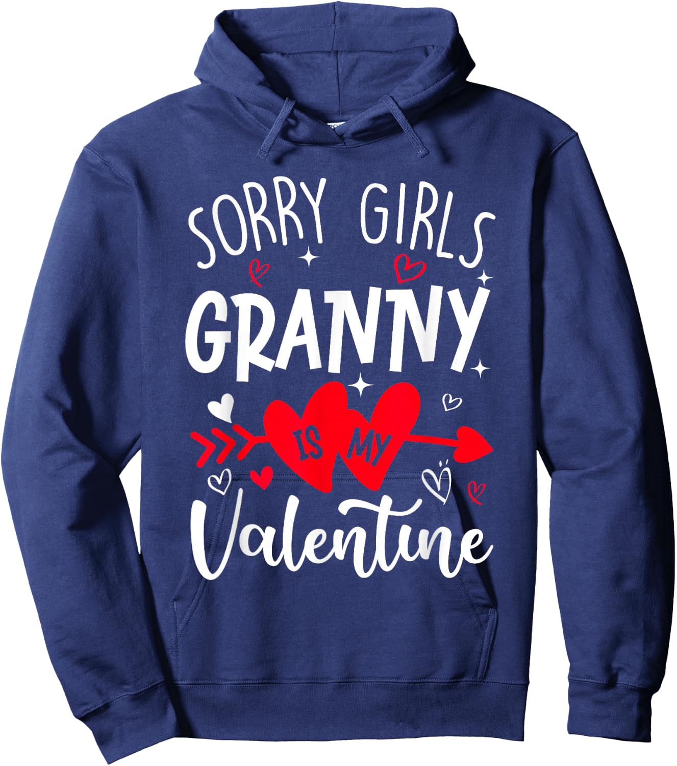 Sorry Girls Granny Is My Valentine Heart Valentine Boys Hoodie - Hoodie | Navy