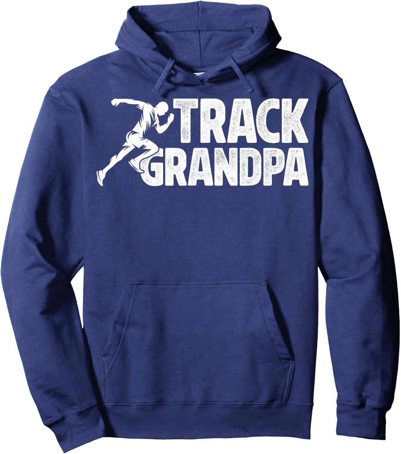 Track Grandpa Of A Track And Field Athlete Track Grandfather Hoodie - Hoodie | Navy