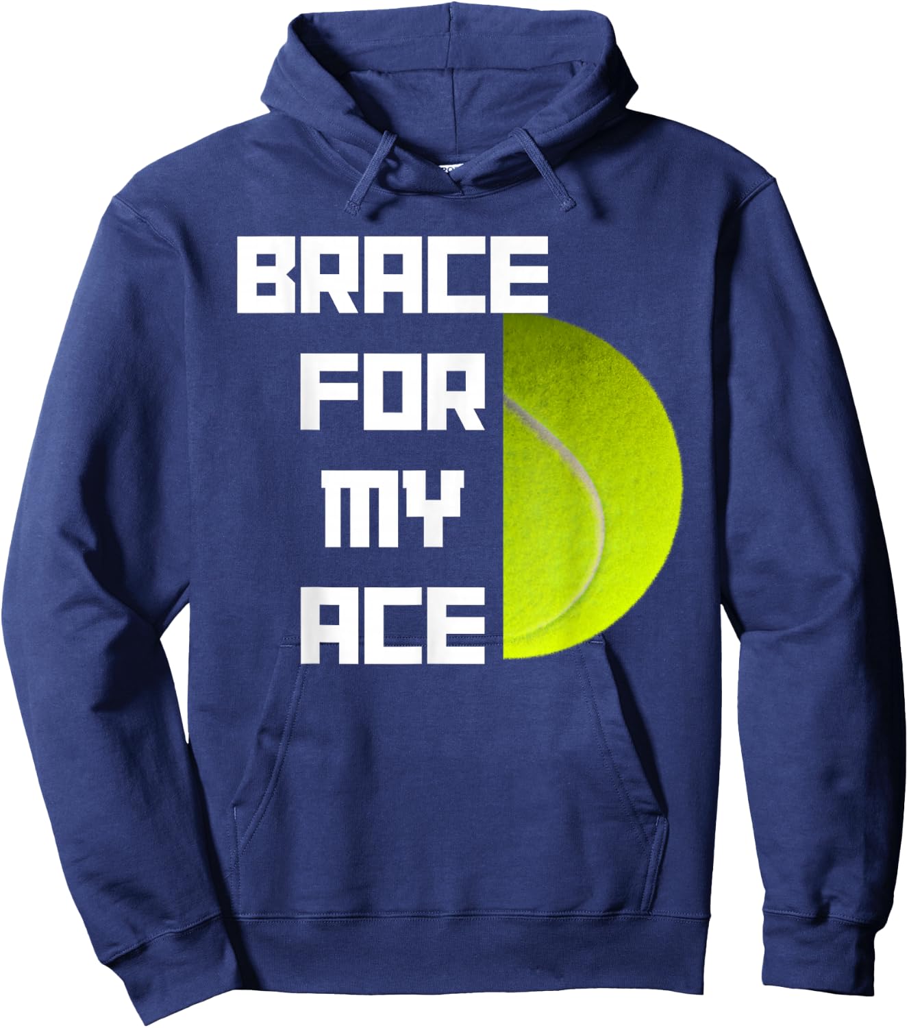 Funny Tennis Pun Racket Serve Ace Hoodie - Hoodie | Navy