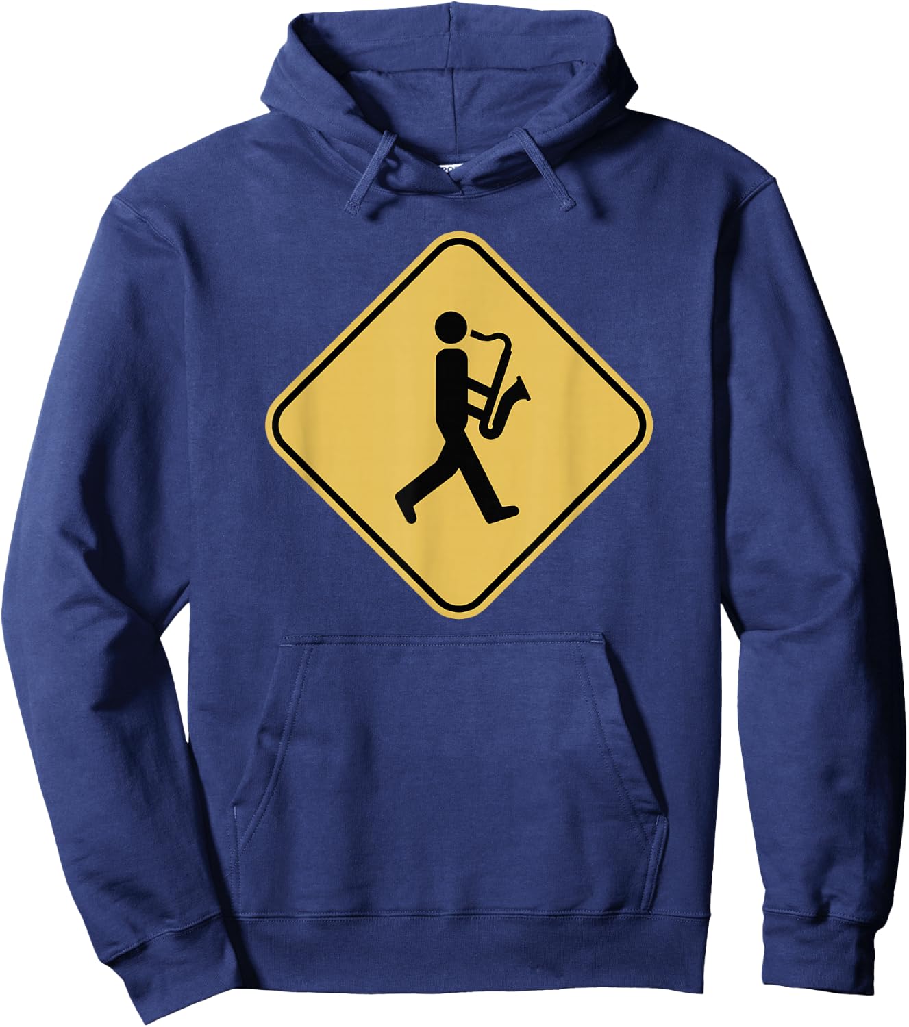 Funny Saxophone Player Warning Sign Alto Tenor Sax Hoodie - Hoodie | Navy