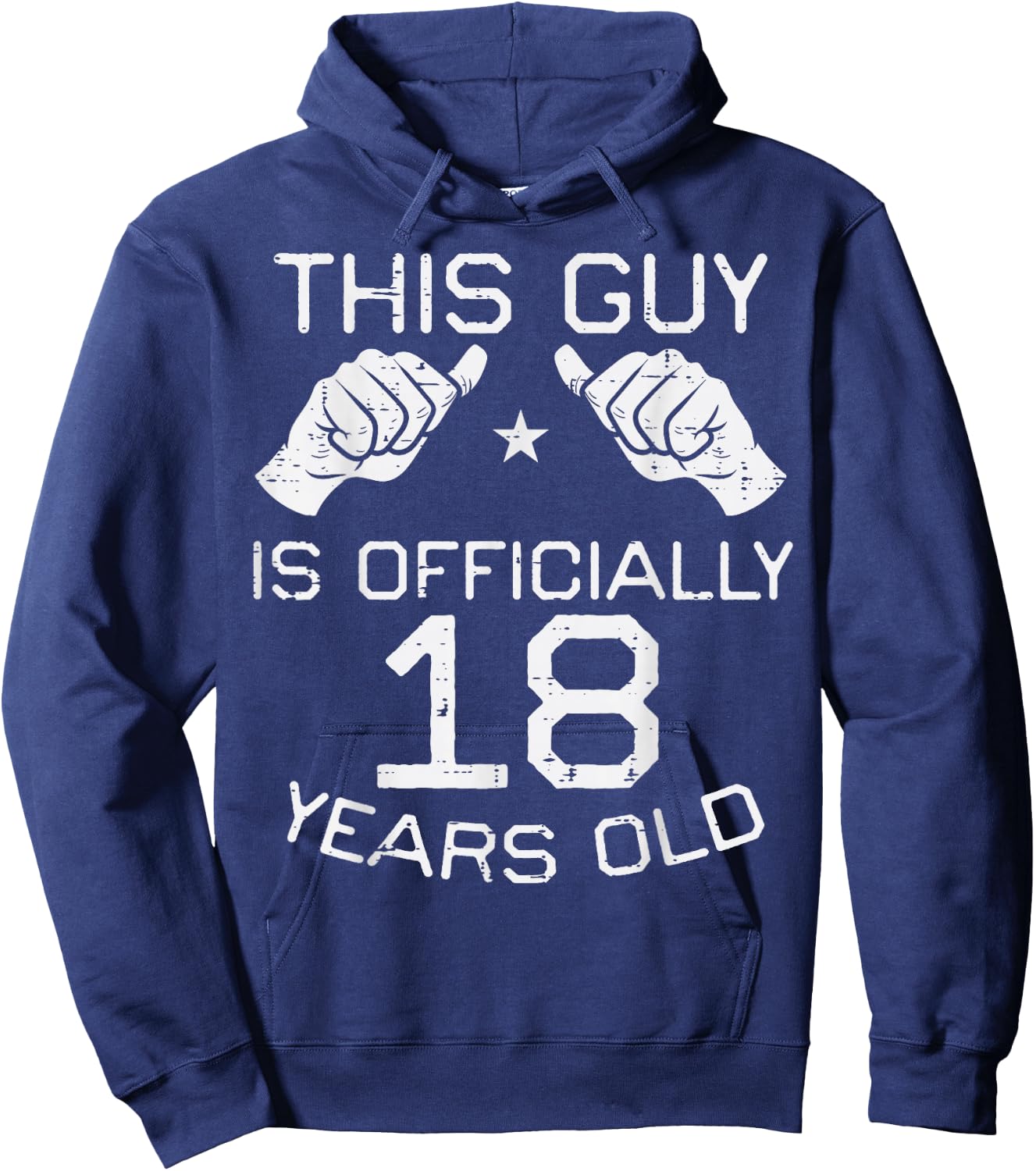 This Guy Officially 18 Years Old 18th Birthday Men Boys Hoodie - Hoodie | Navy